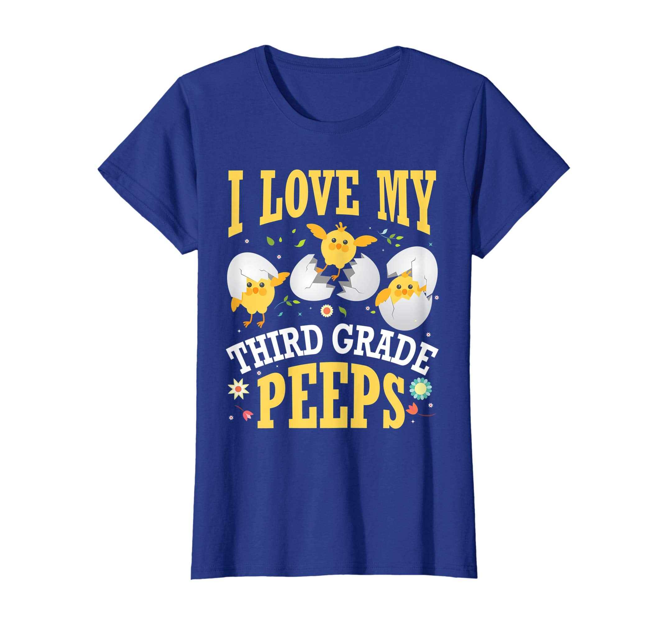 I Love My Third Grade Peeps Chicks Easter Teacher Shirt