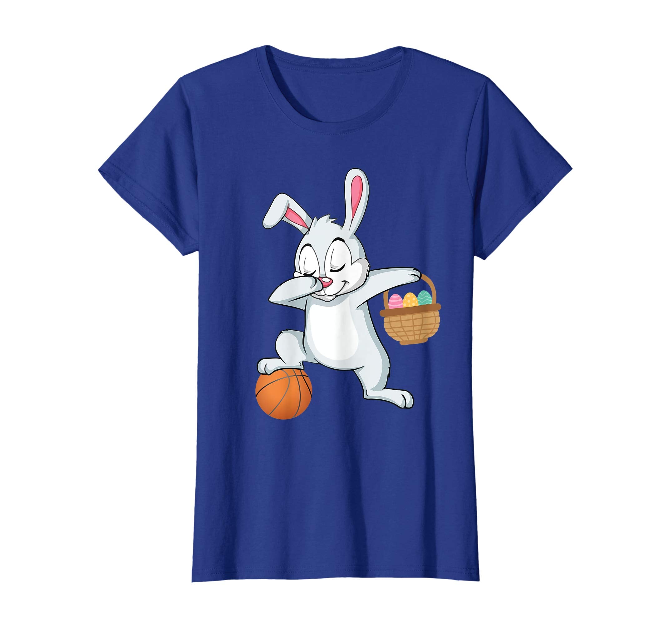 Bunny Rabbit &amp; Easter Eggs Dabbing Playing Basketball Shirt