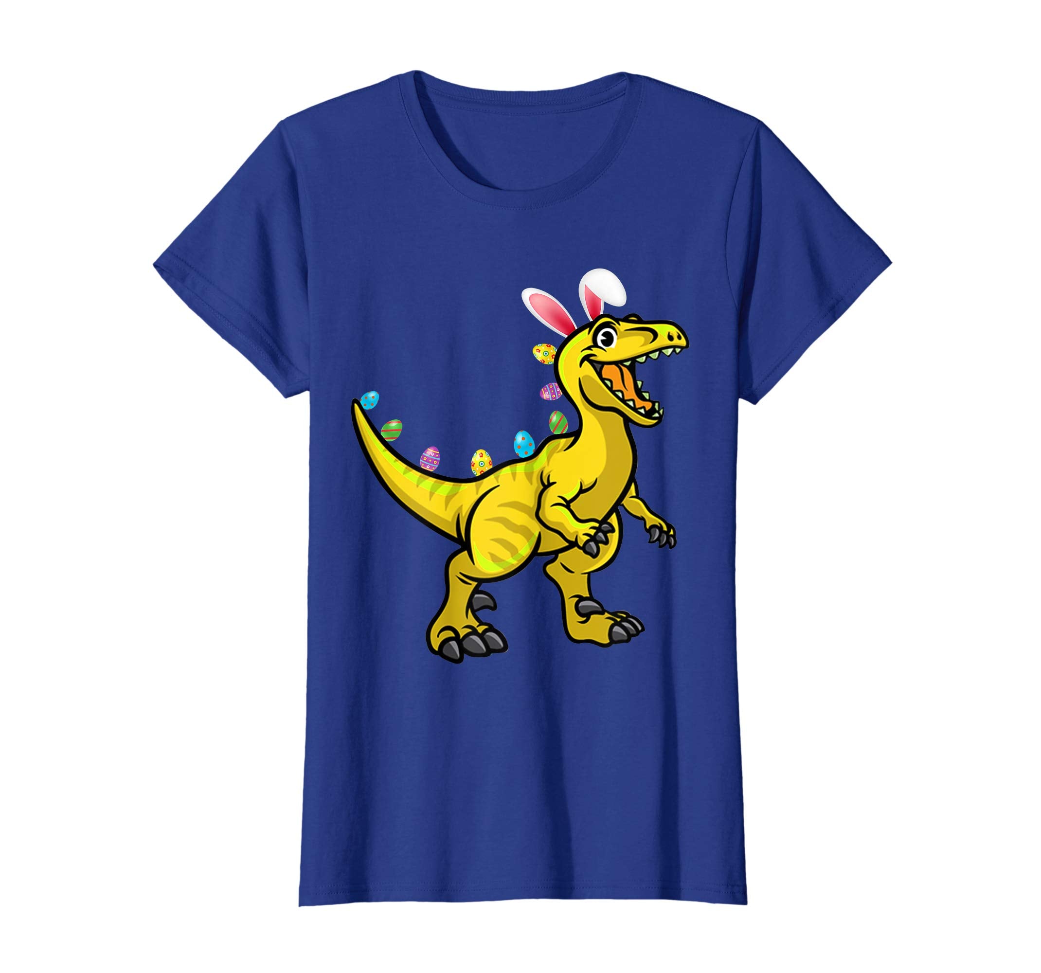 Funny Dinosaur T-rex Bunny with Eggs Easter T shirt