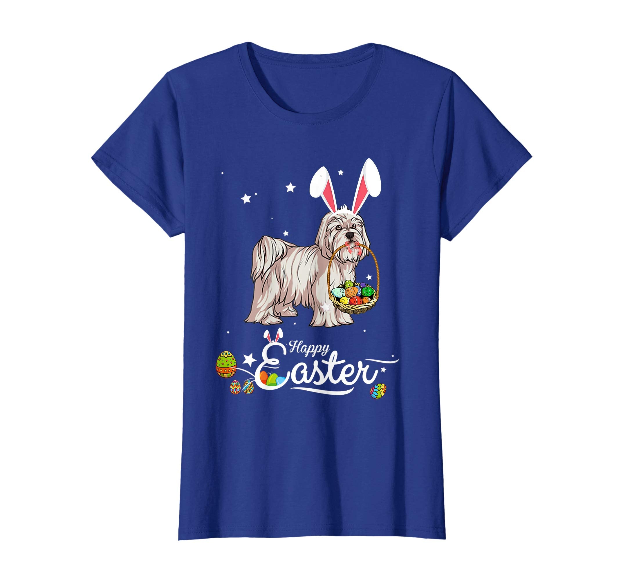 Maltese Dog With Bunny Hat Easter Costume T Shirt