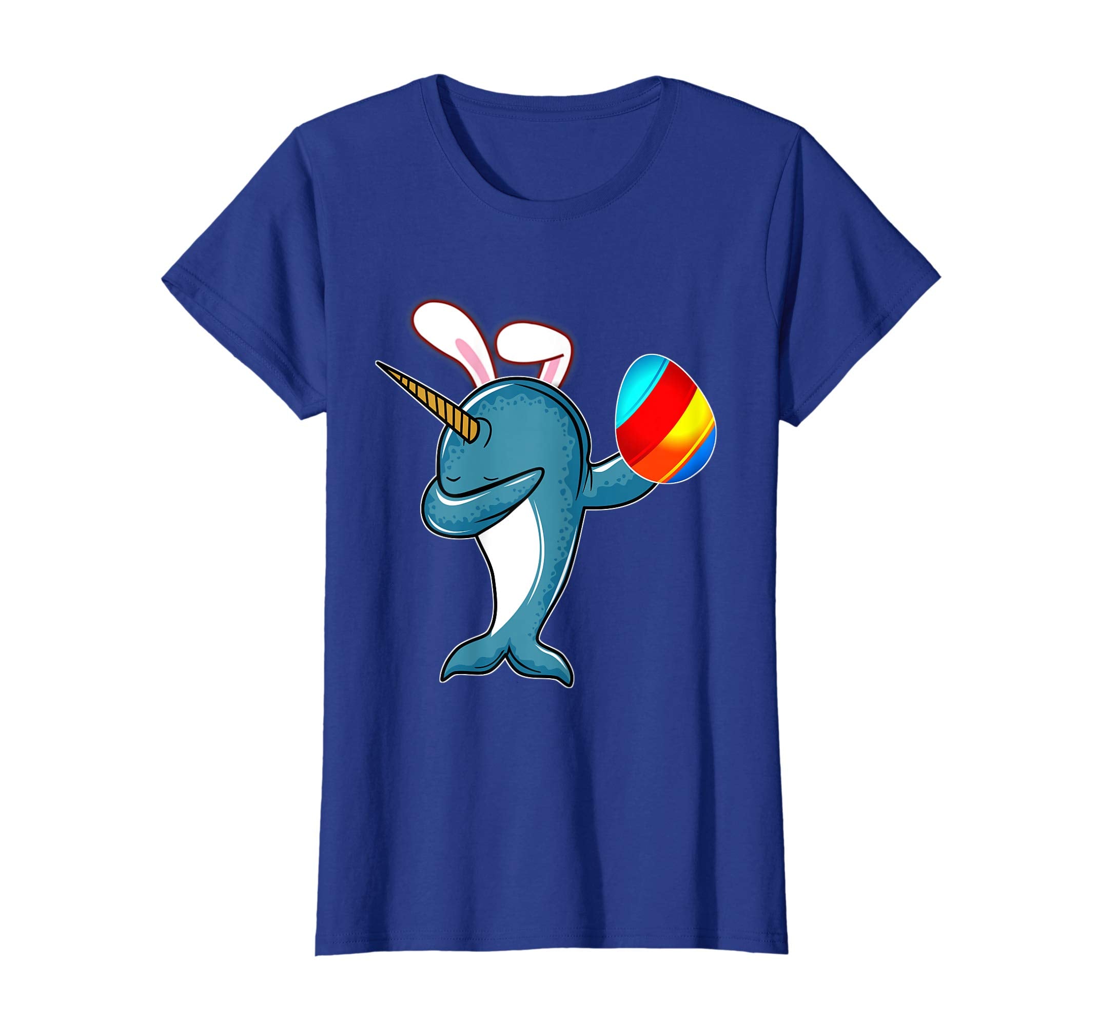 Easter Bunny Dabbing Narwhal Unicorn Tshirt Egg Ears Gift