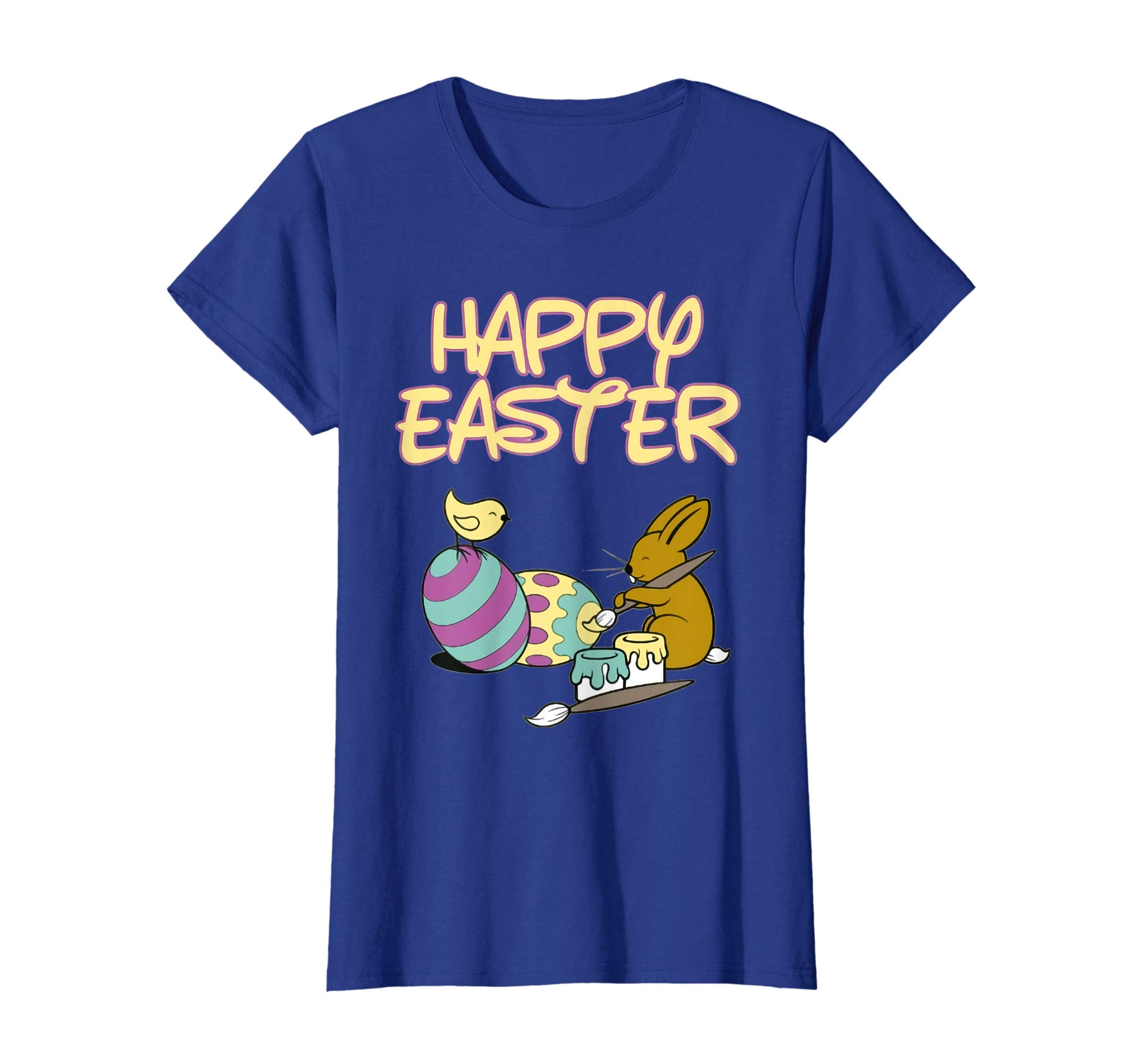 Happy Easter Bunny Tee shirt with Easter Eggs T shirt