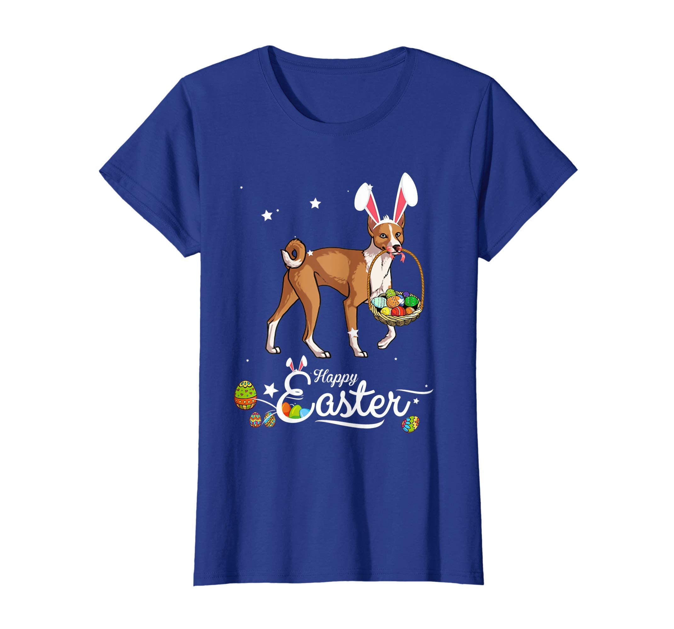 Basenji Dog With Bunny Hat Easter Costume T Shirt