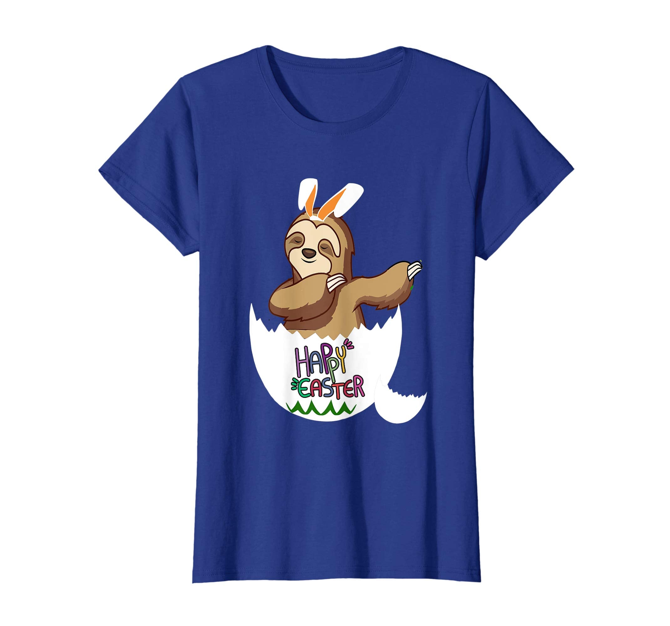 Happy Easter T-shirt Sloth Bunny Easter