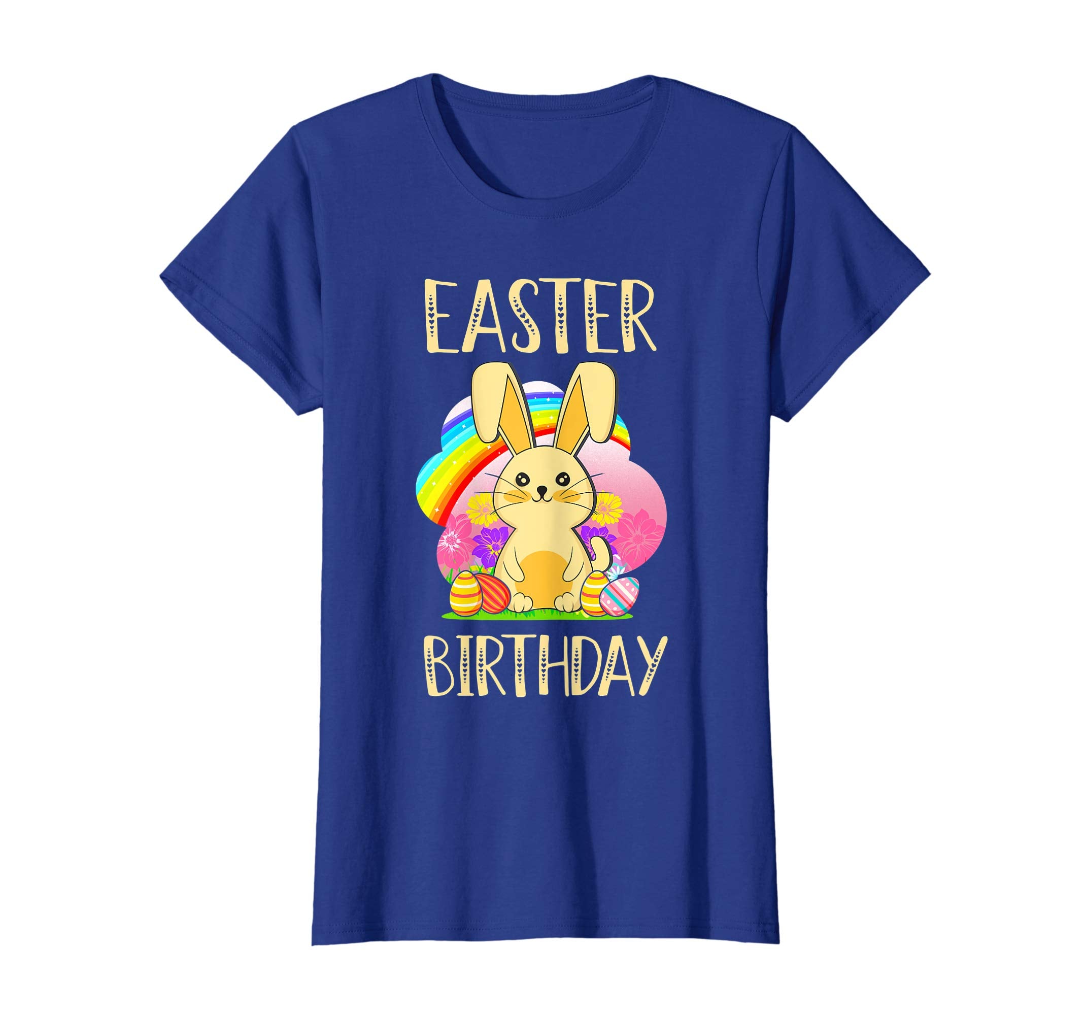 Easter Birthday T Shirt Easter Egg &amp; Bunny Gift Women Girls