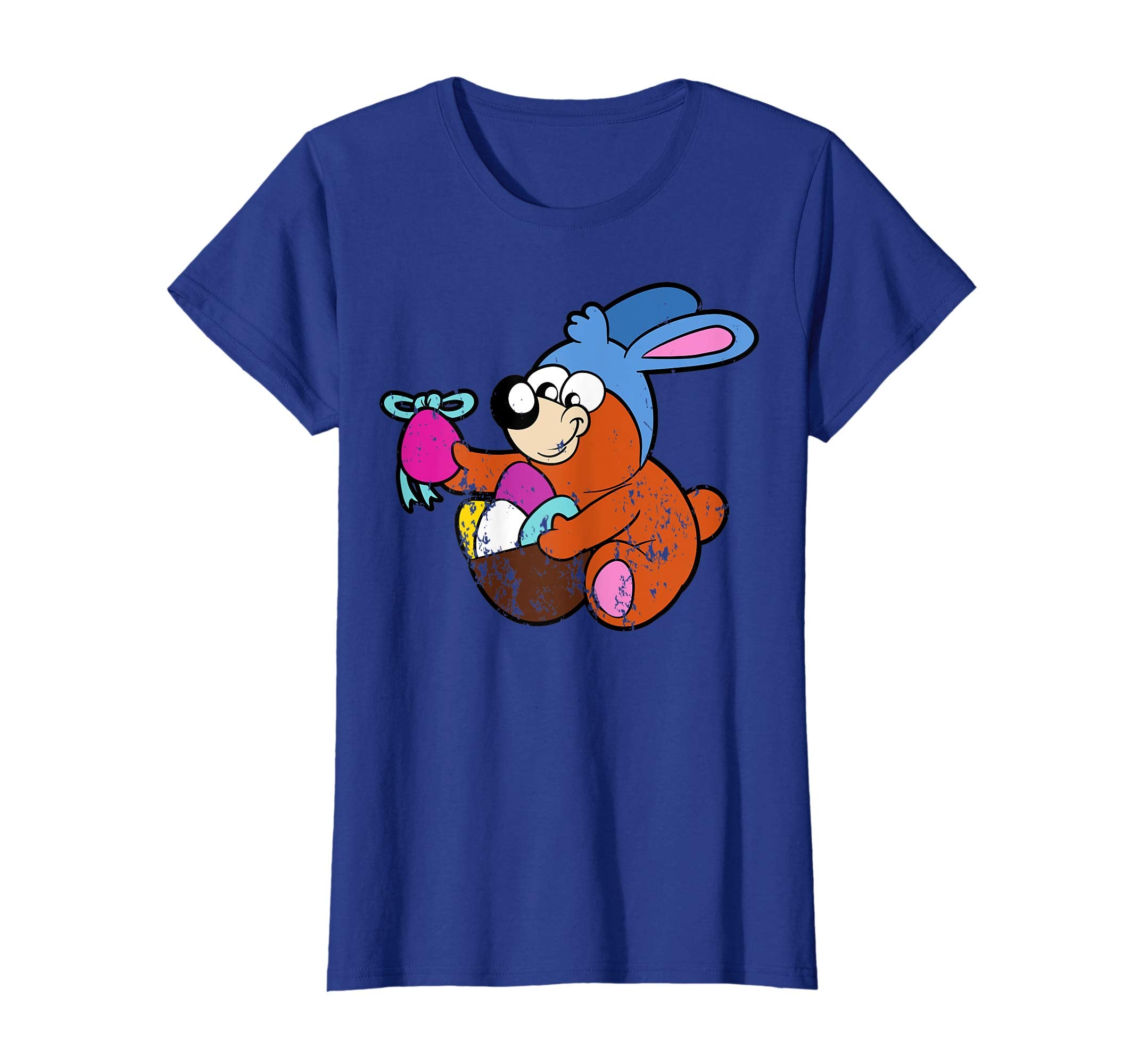 Retro Vintage Grunge Funny Cute Easter Bunny Egg Fun T-Shirt