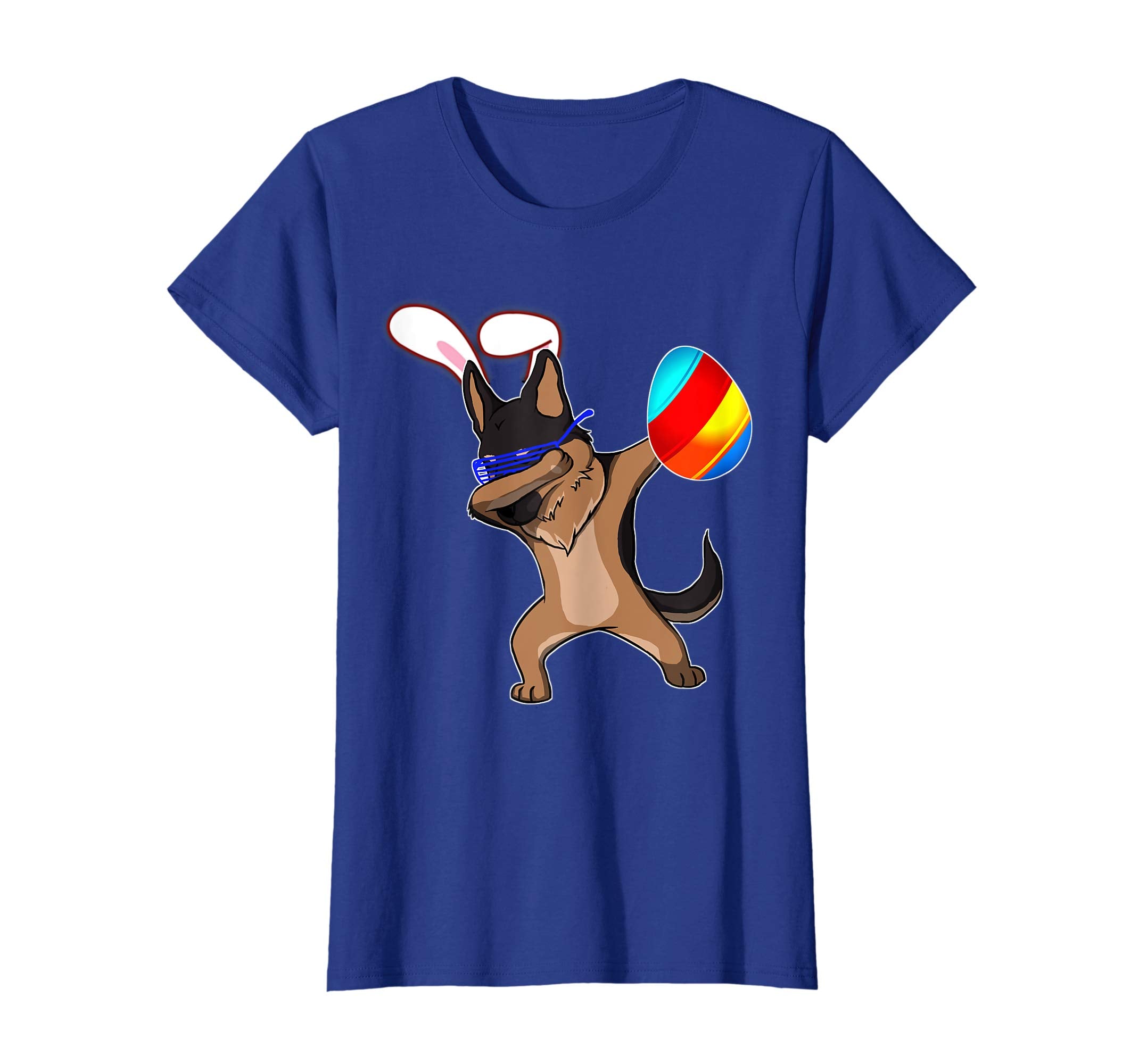Easter Bunny Dabbing German Shepherd Dog Tshirt Egg Ears