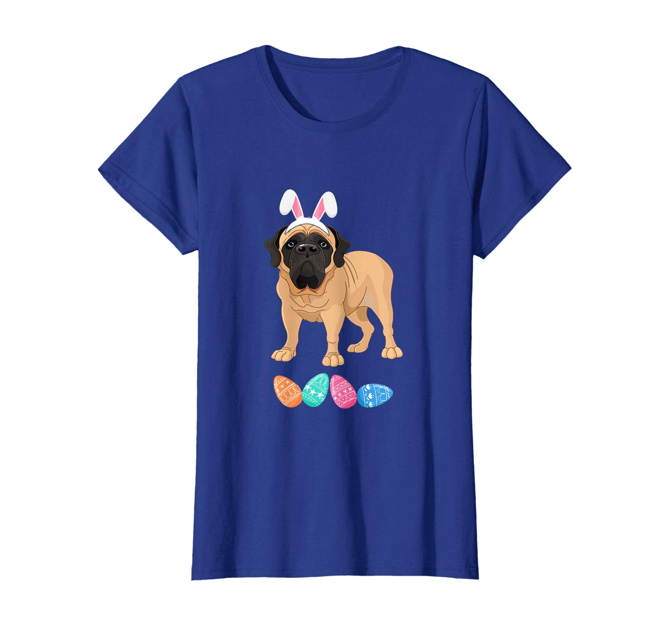 Funny Easter English Mastiff With Bunny Ears And Eggs T Shir