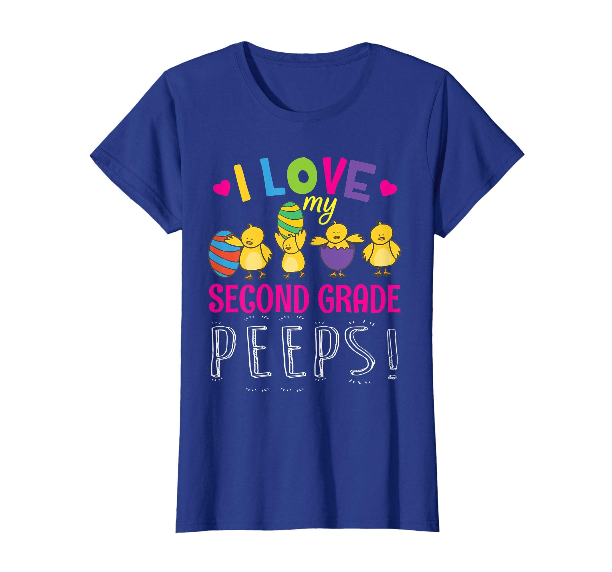 Hearts Chicks Easter Eggs I Love My Second Grade Peeps Shirt