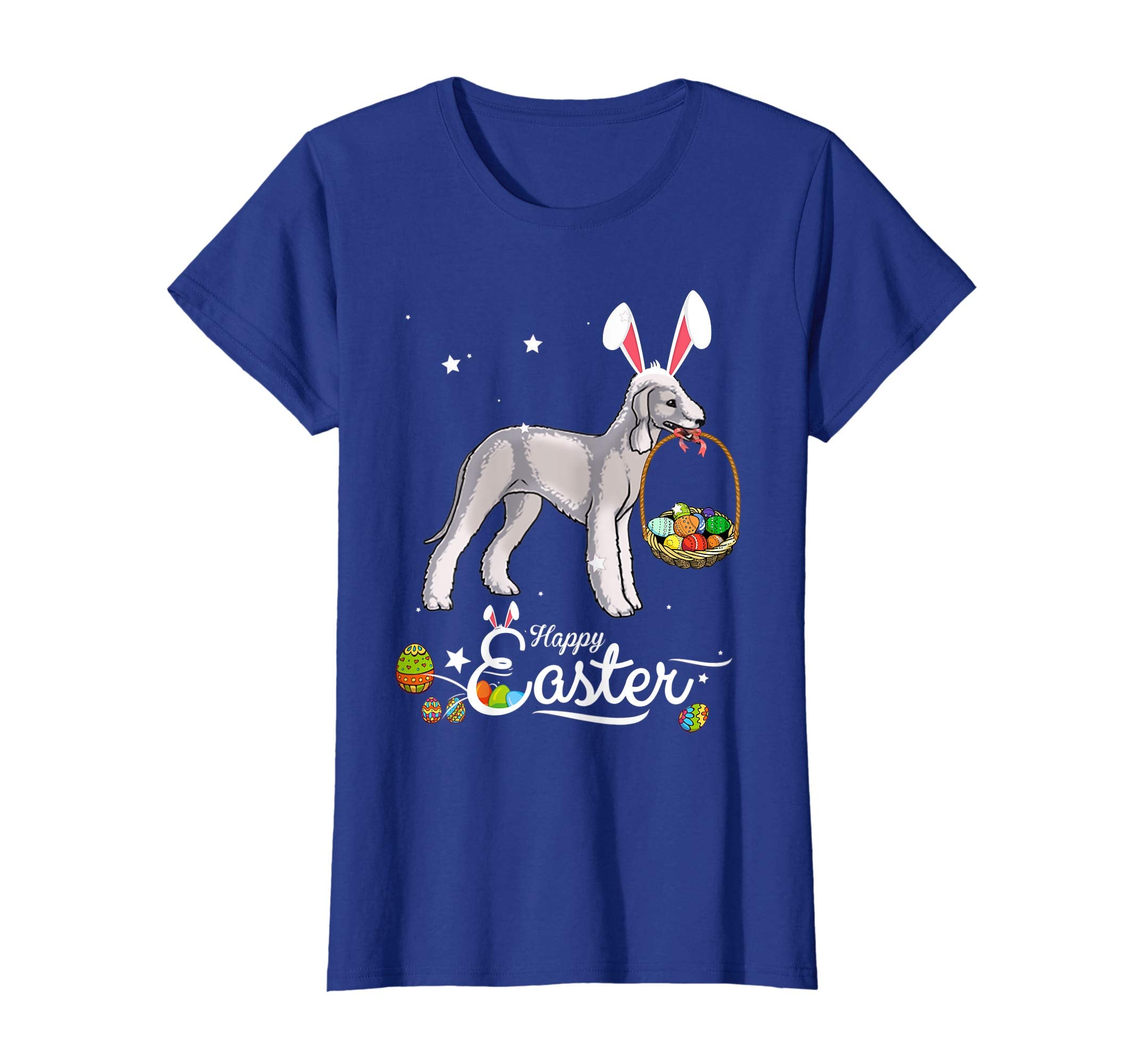 Bedlington Terrier Dog With Bunny Hat Easter Costume T Shirt