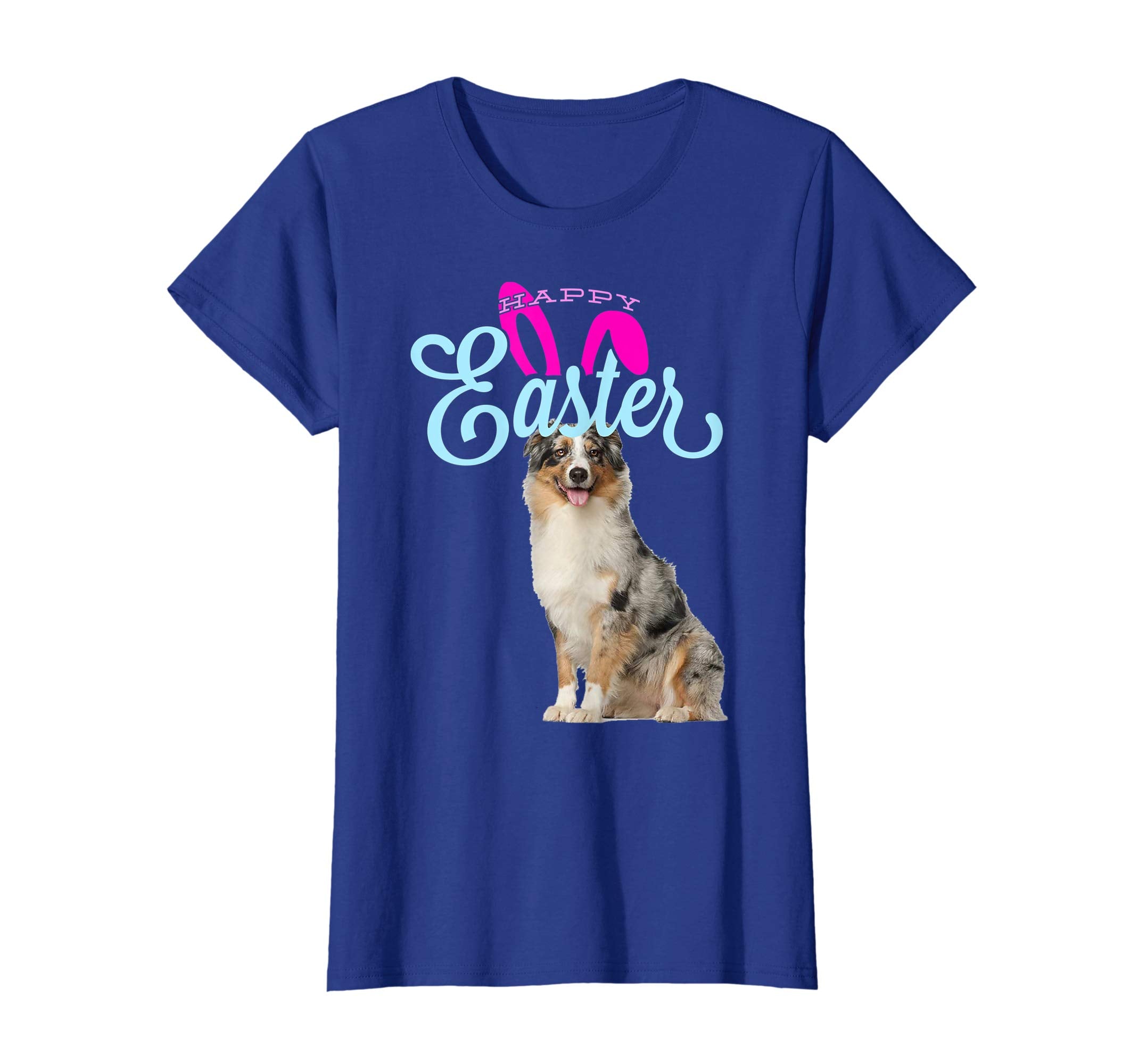 Easter Bunny Aussie Shepherd Tshirt Dog Men Women Gift