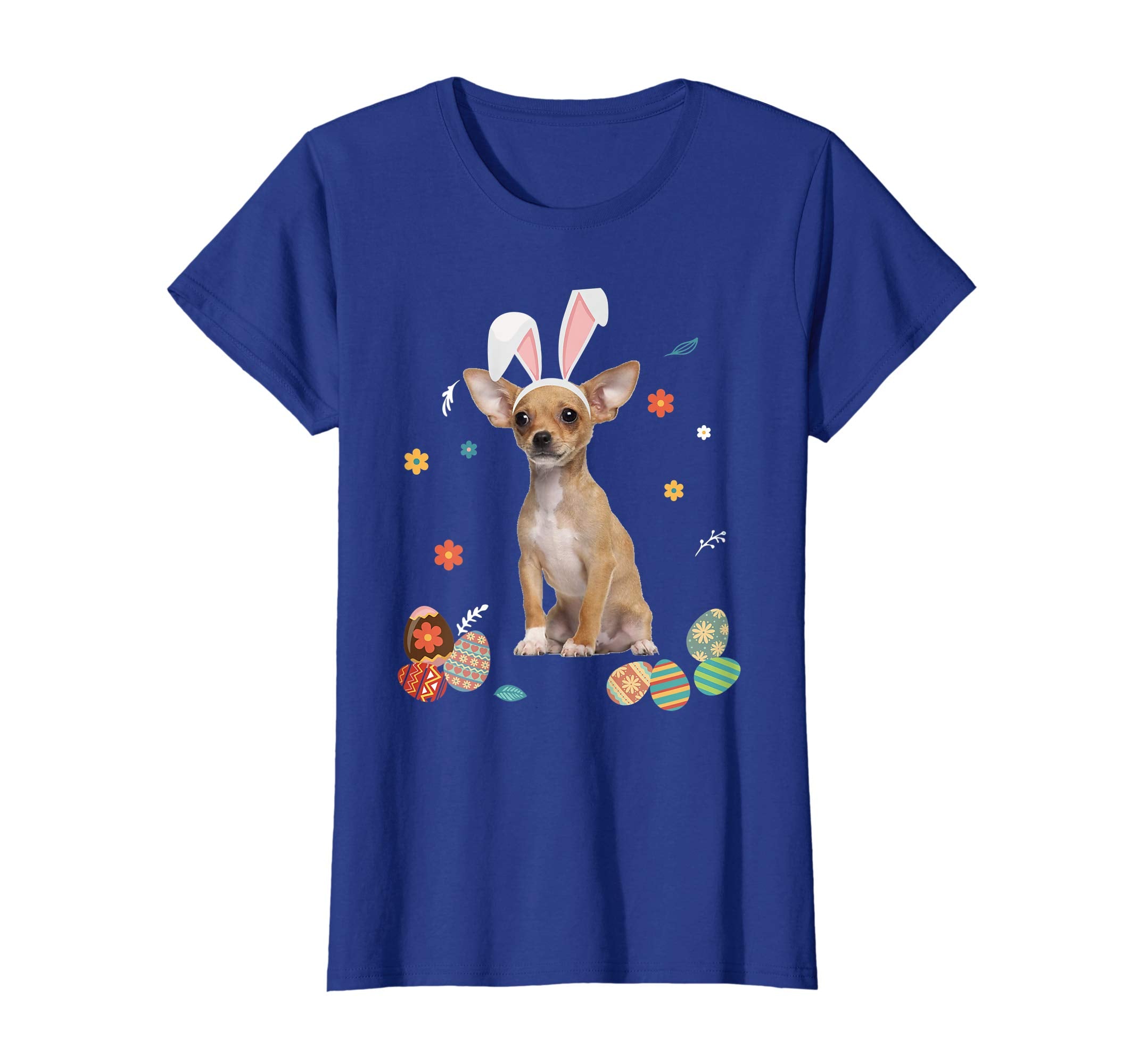 Chihuahua Bunny Rabbit Happy Easter Day T-Shirt