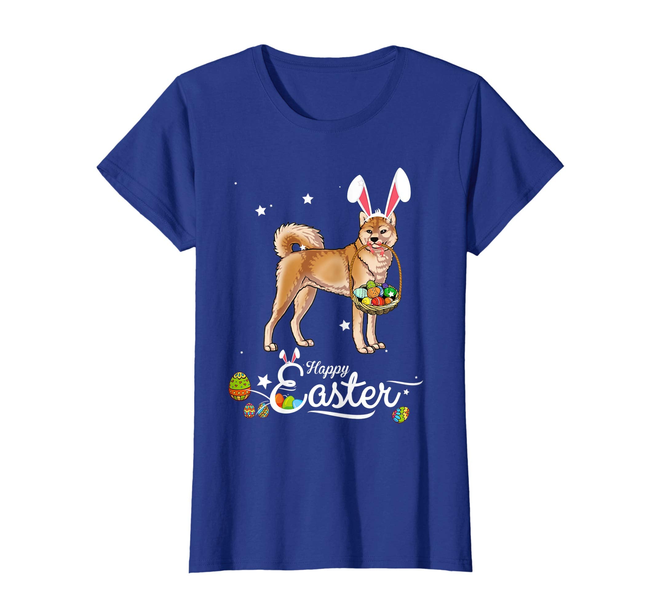Akita Dog With Bunny Hat Easter Costume T Shirt