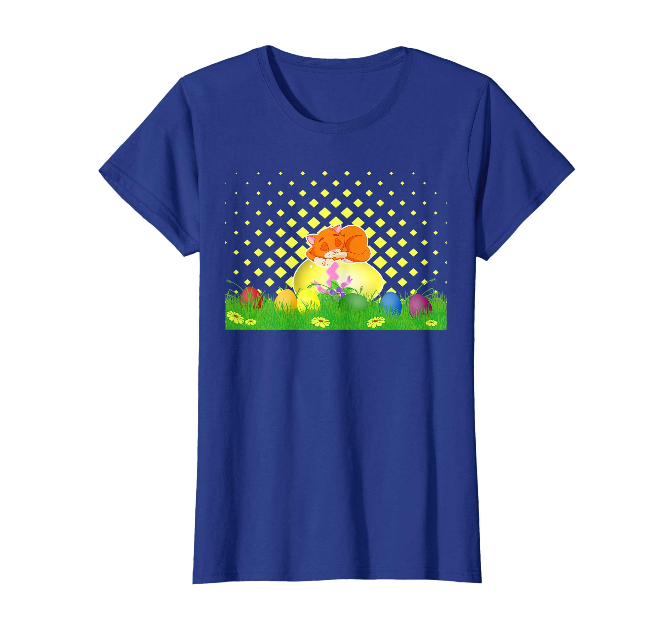 Cute Cat With Easter Egg Cat Kitten Lover T-Shirts Gift