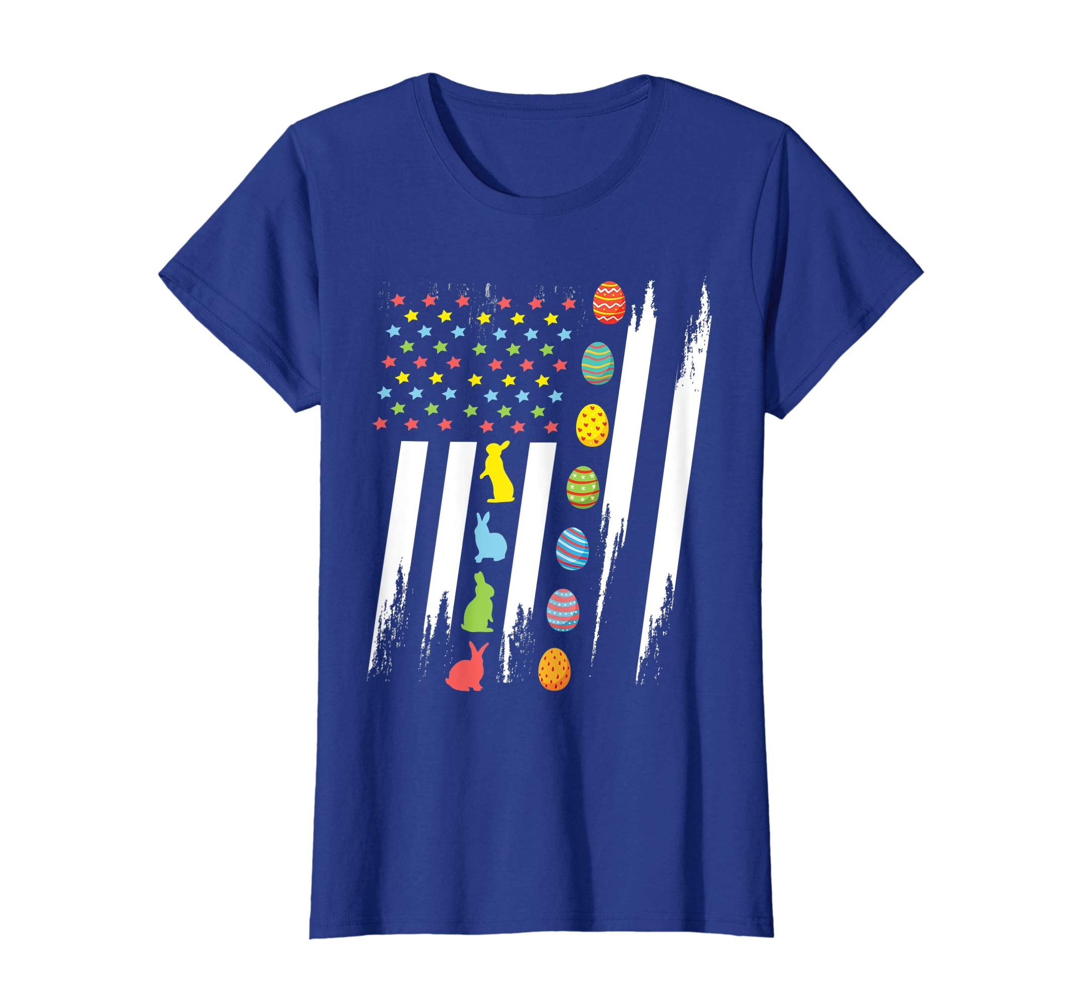 Bunnies &amp; Easter Eggs In US Flag Happy Easter Vintage Shirt