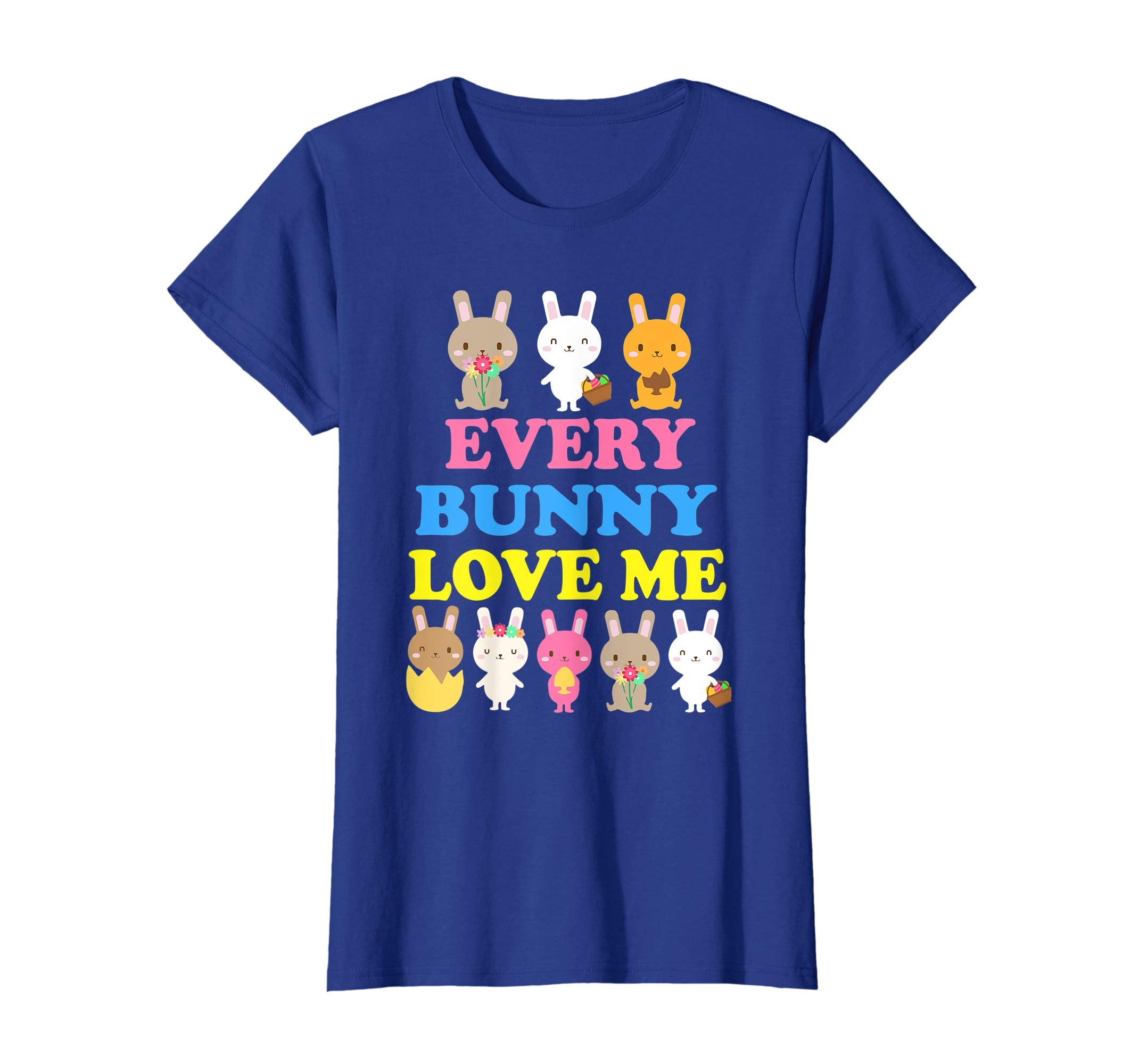 Bunnies Playing Easter Eggs Flower Every Bunny Love Me Shirt