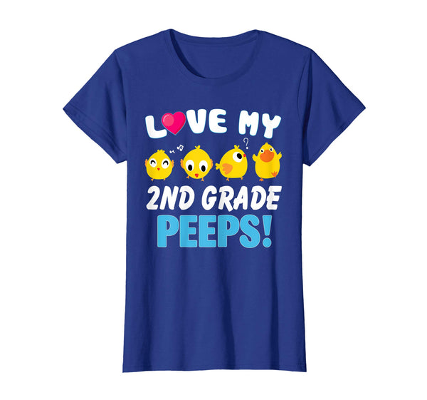 I Love My 2ND Grade Peeps Chicks Happy Easter Teacher Shirt