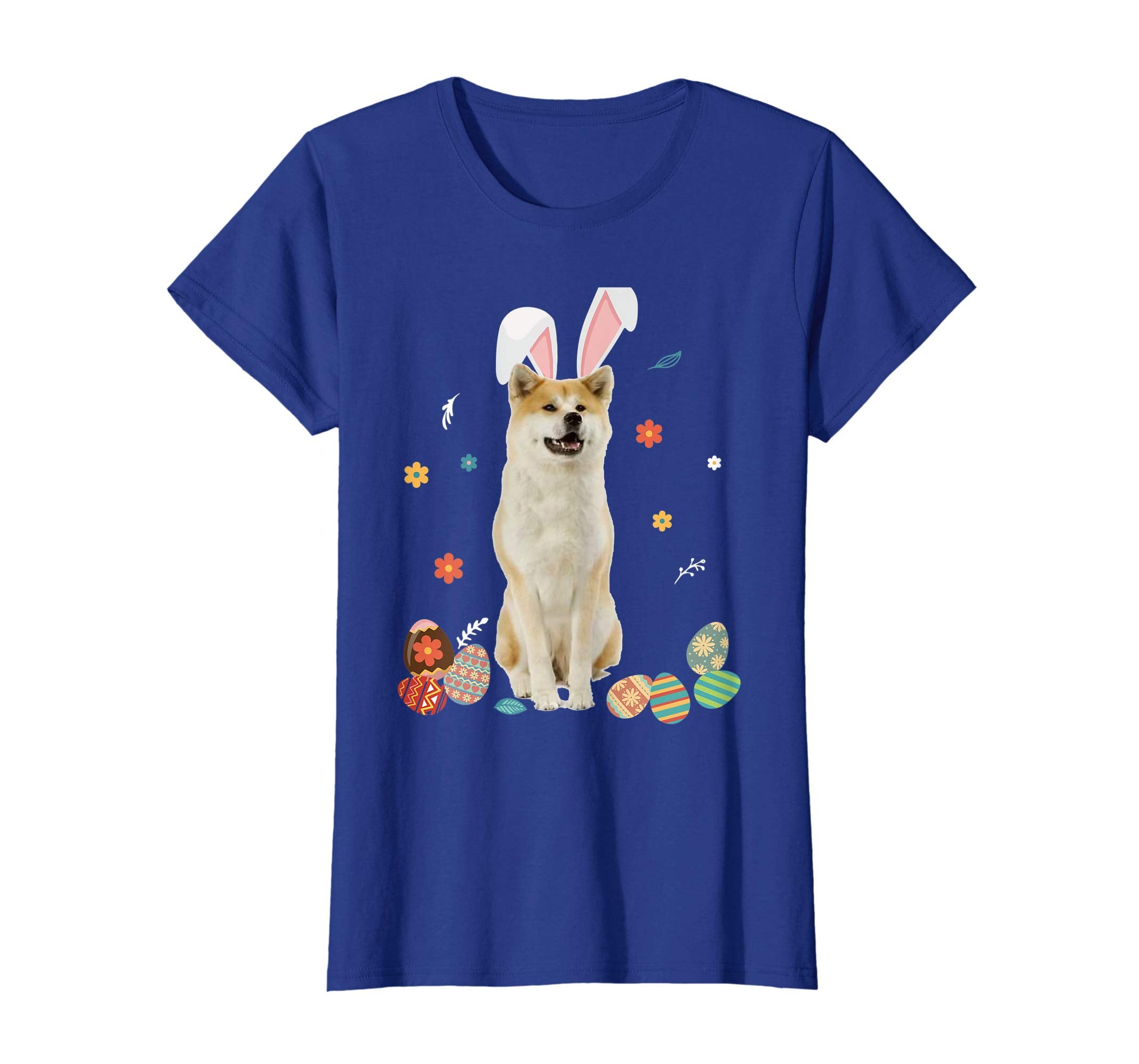 Akita Inu Bunny Rabbit Happy Easter Day T-Shirt