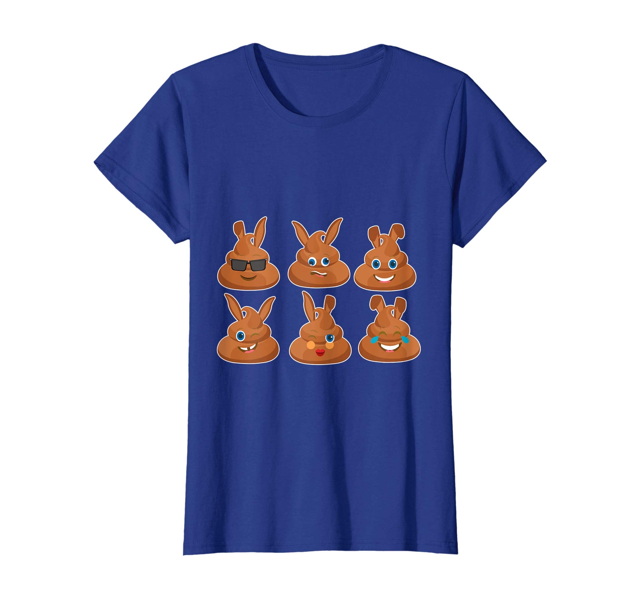 Cool Six Bunny Poops Emotion Faces Happy Easter Day Shirt