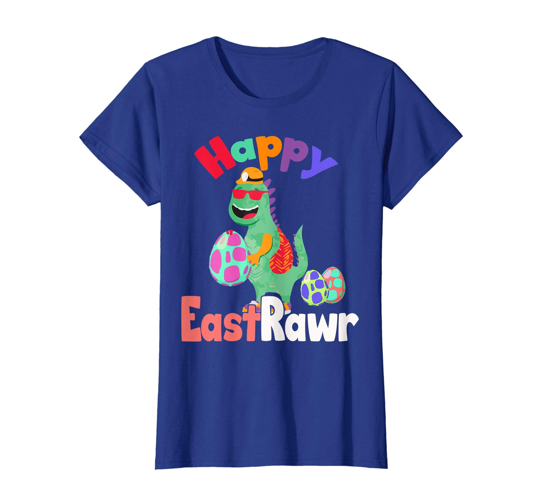 Happy Eastrawr T Rex Dinosaur Easter Bunny Egg Shirt Kids