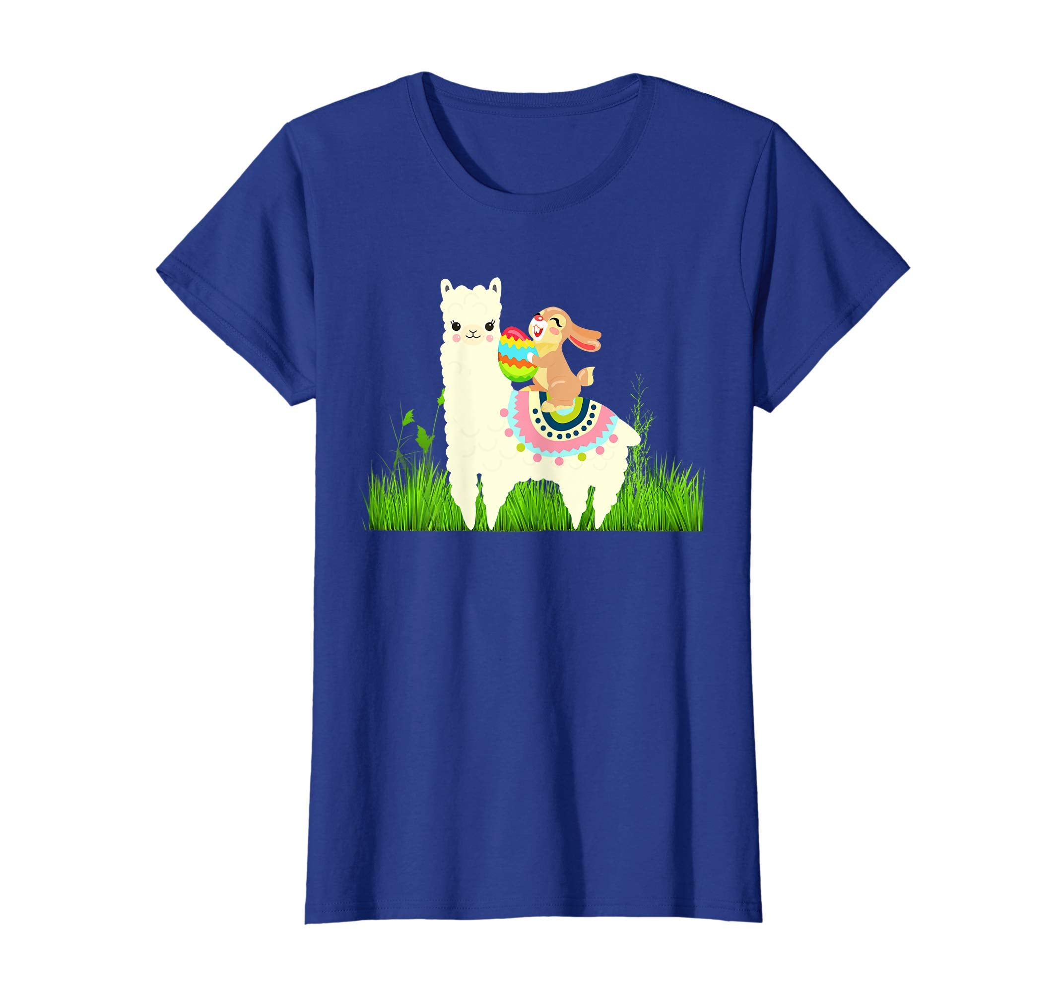 Cute Bunny riding Llama with Eggs Easter T shirt