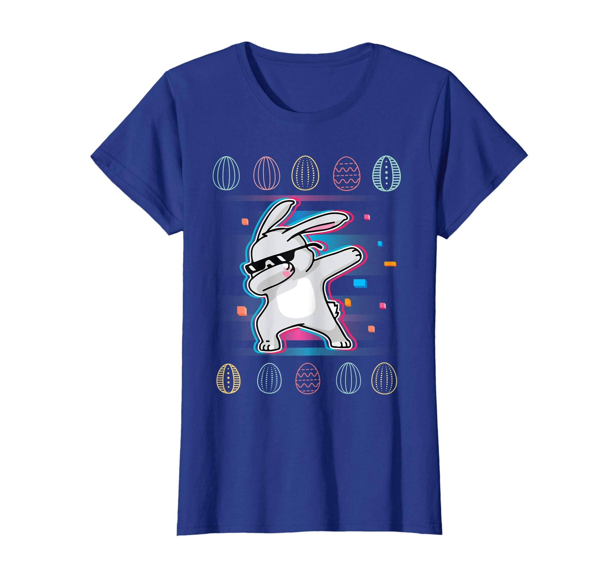 Vintage Rabbit Bunny Dabbing Around Easter Eggs Retro Shirt
