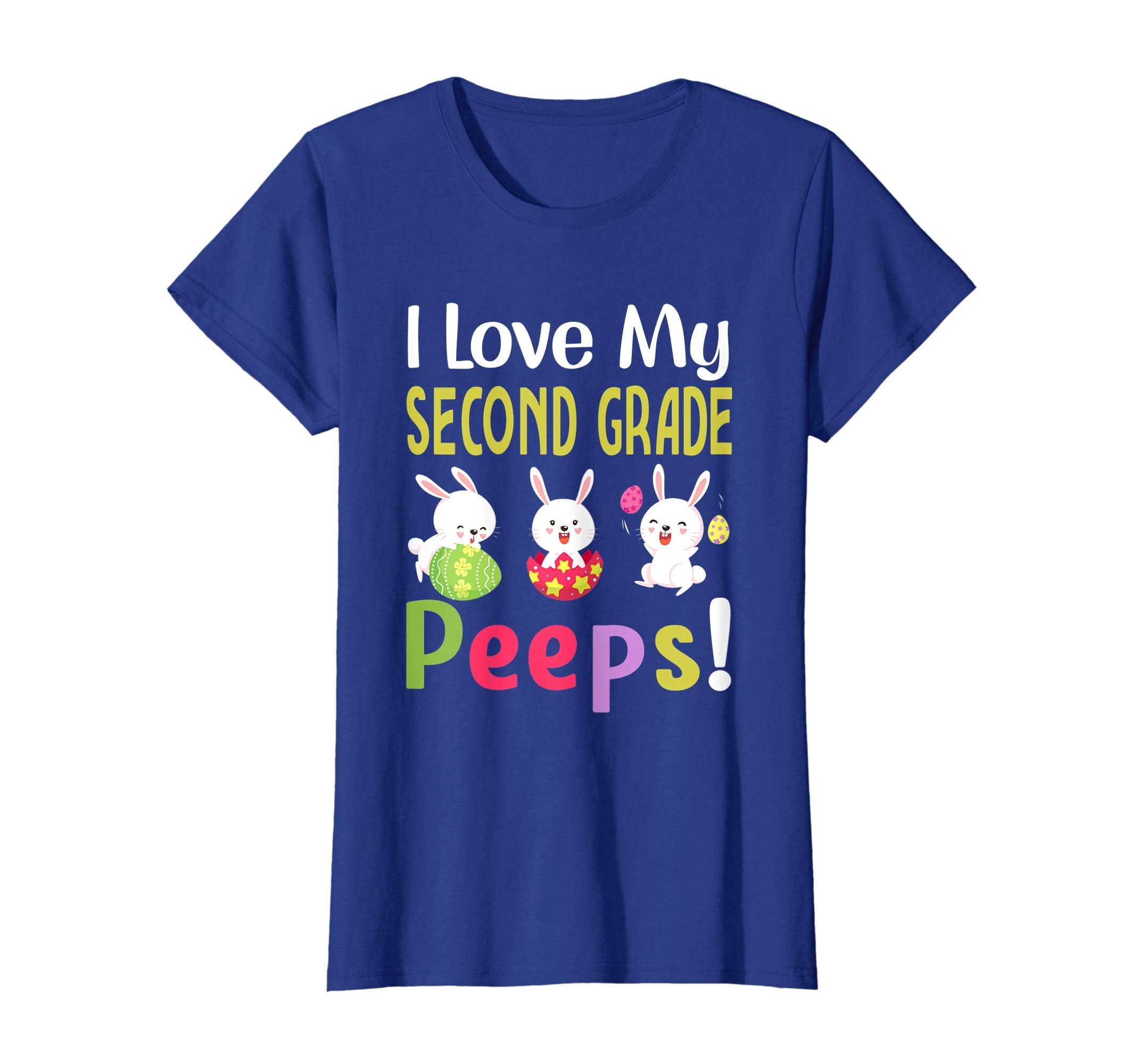 I Love My Second Grade Peeps Happy Easter Teacher Tshirt