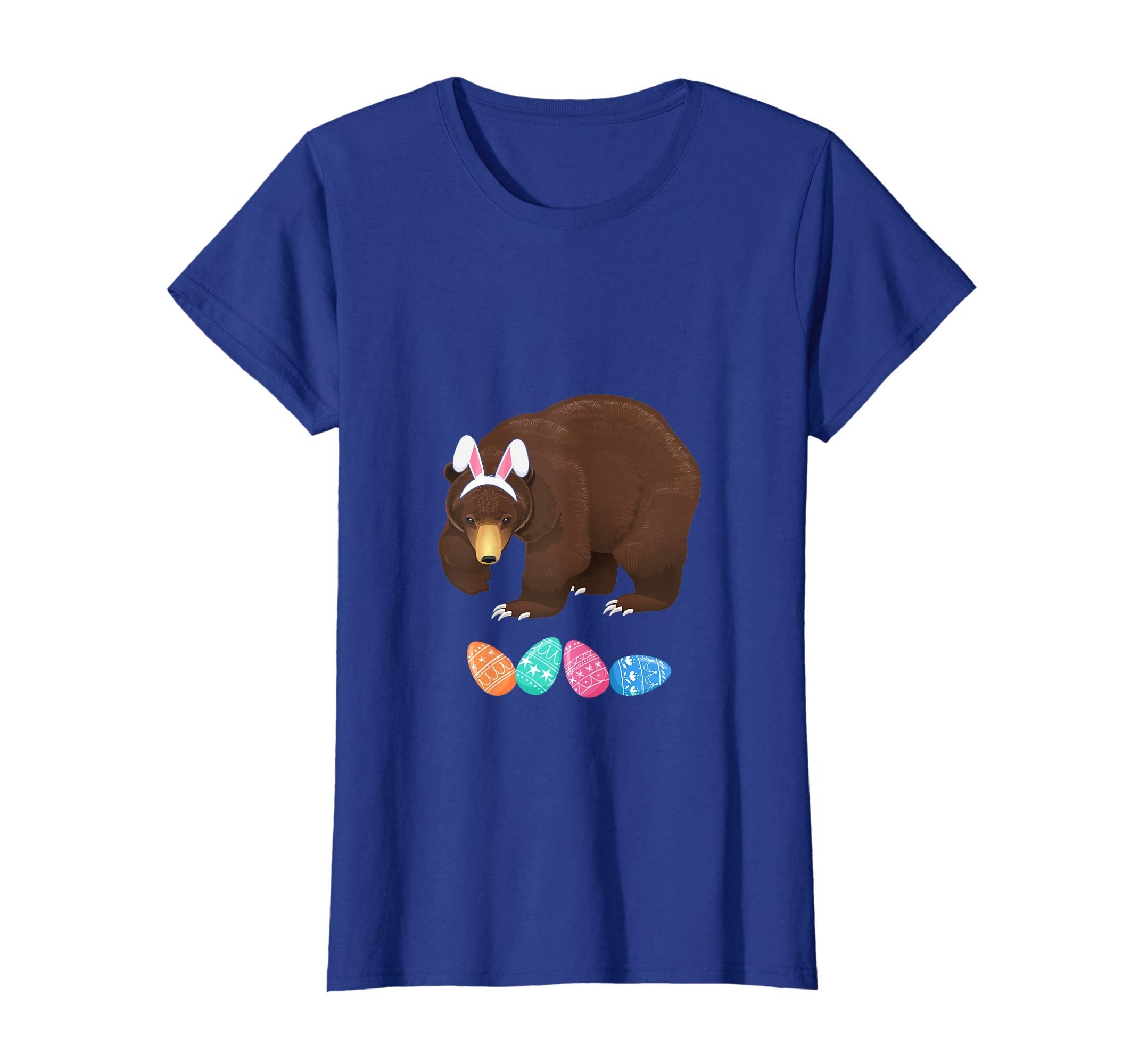 Funny Easter Bear With Bunny Ears And Eggs T Shirt