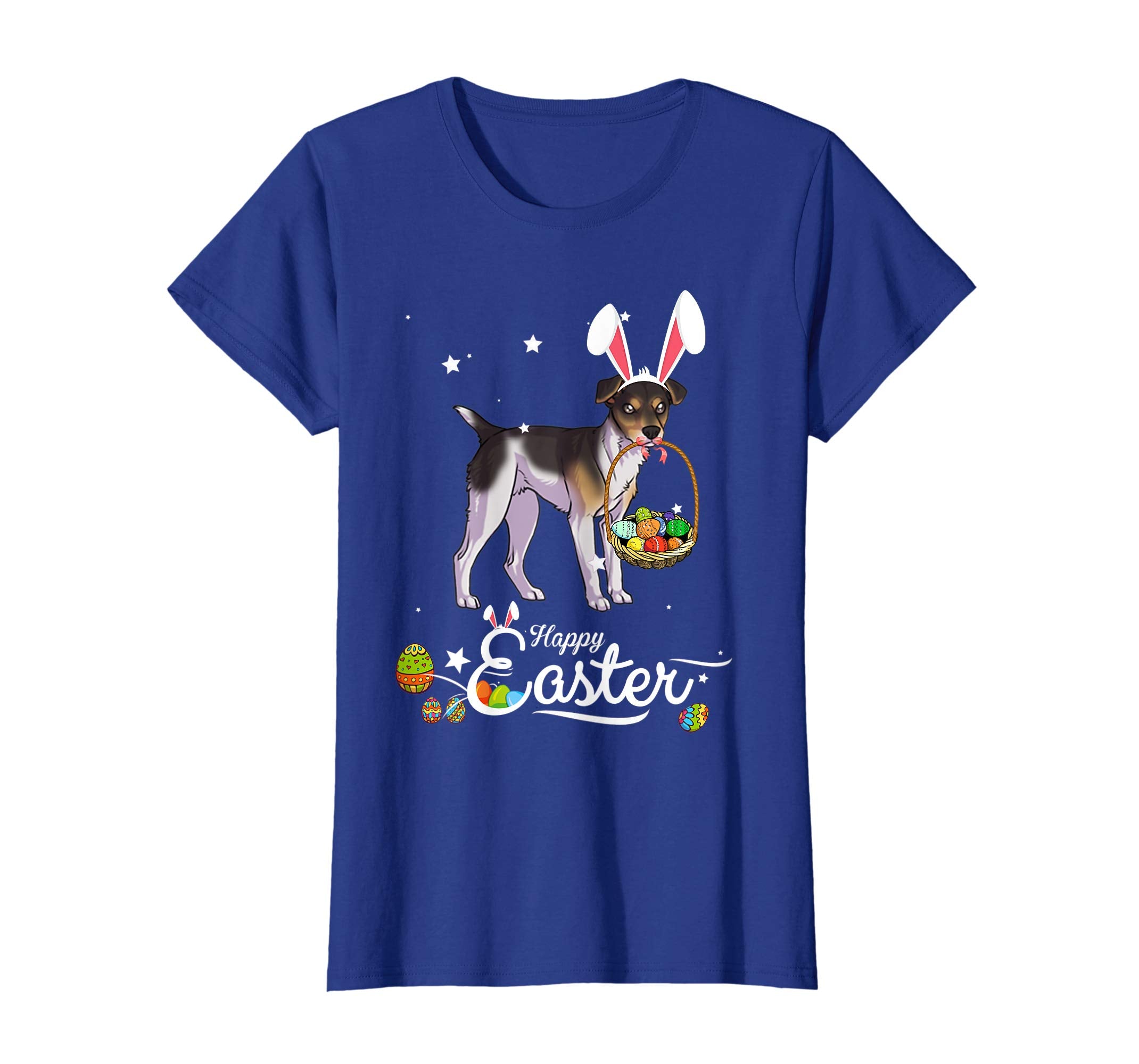 Rat Terrier Dog With Bunny Hat Easter Costume T Shirt