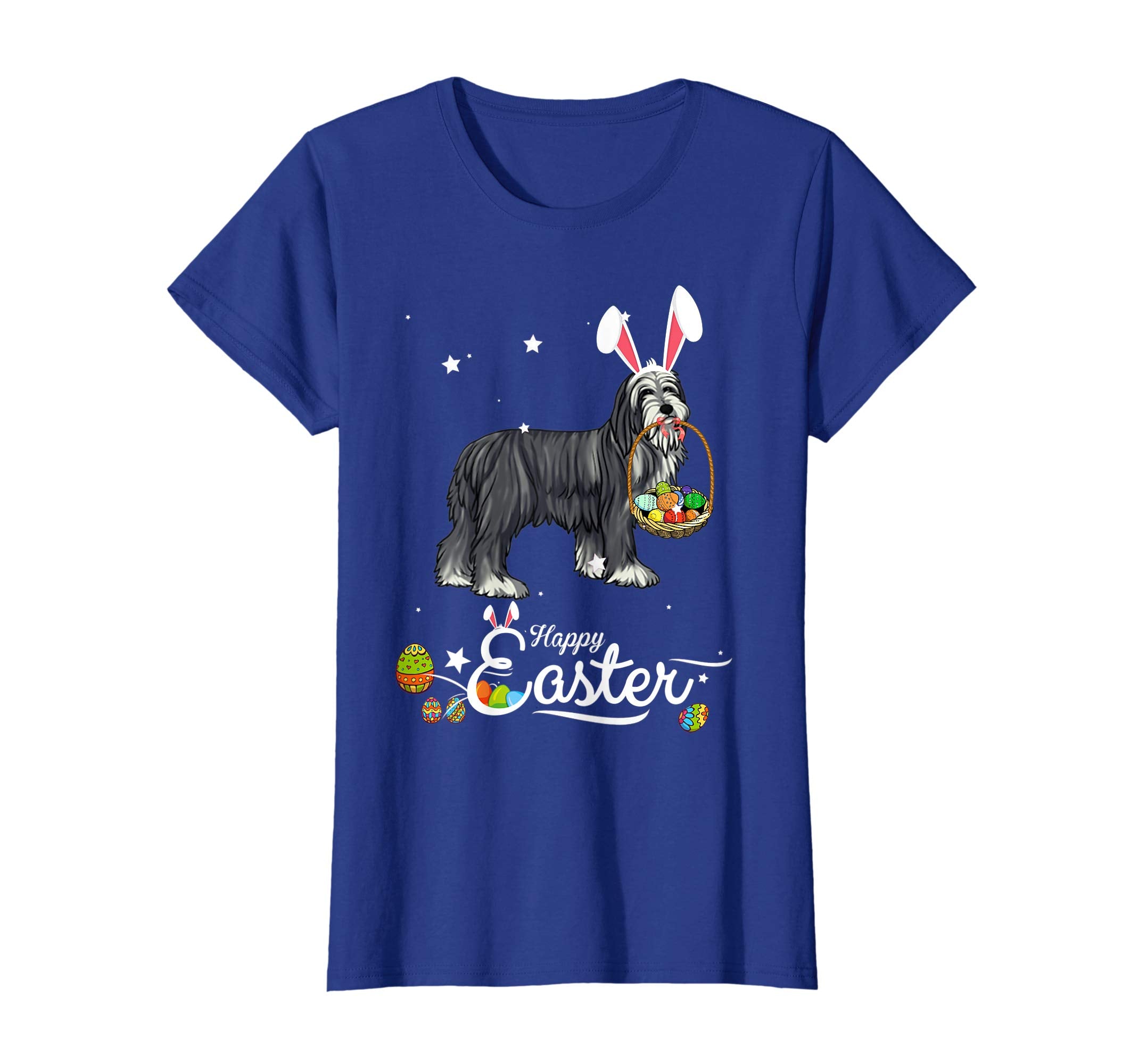 Bearded Collie Dog With Bunny Hat Easter Costume T Shirt