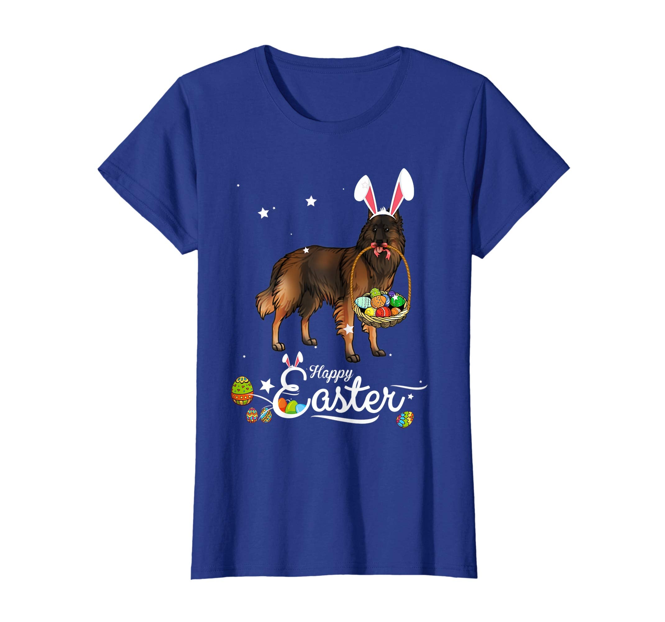 Belgian Tervuren Dog With Bunny Hat Easter Costume T Shirt