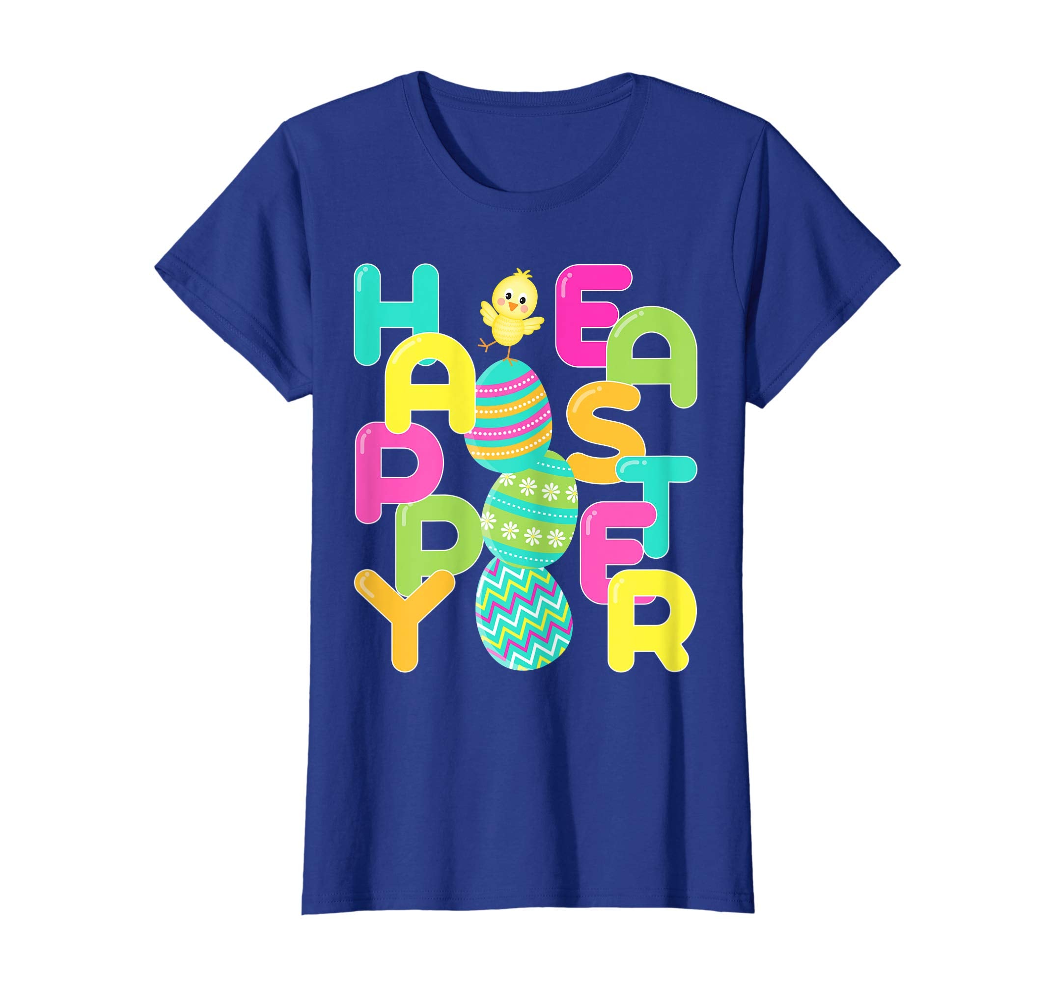 Happy Easter Shirt Colorful Eggs &amp; Chick Easter Gift