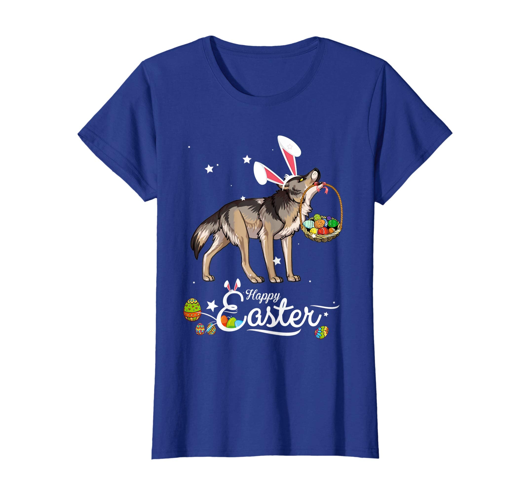Wolf Dog With Bunny Hat Easter Costume T Shirt