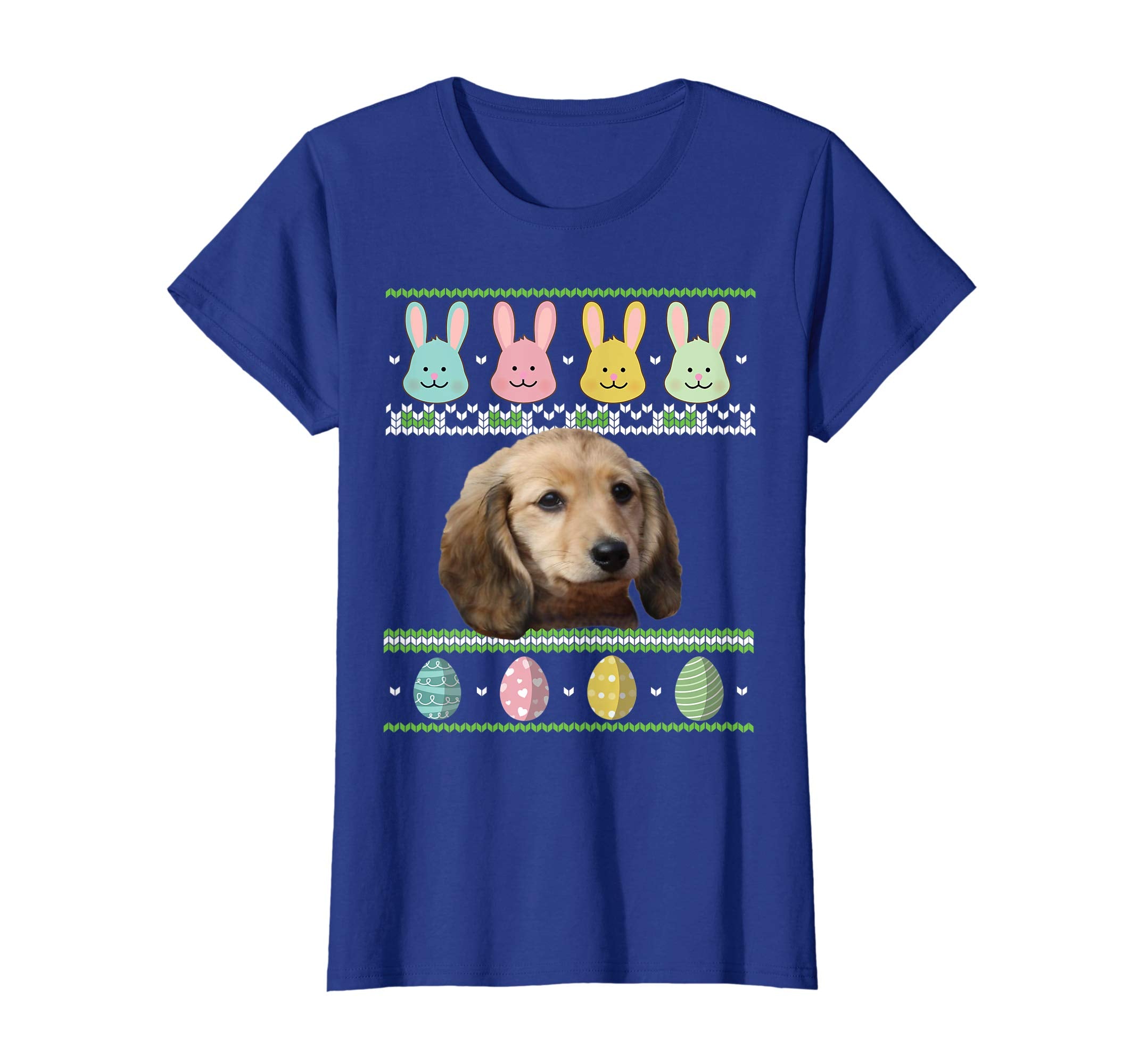 Dachshund Dog Bunnies &amp; Easter Eggs Ugly Sweater Happy Shirt