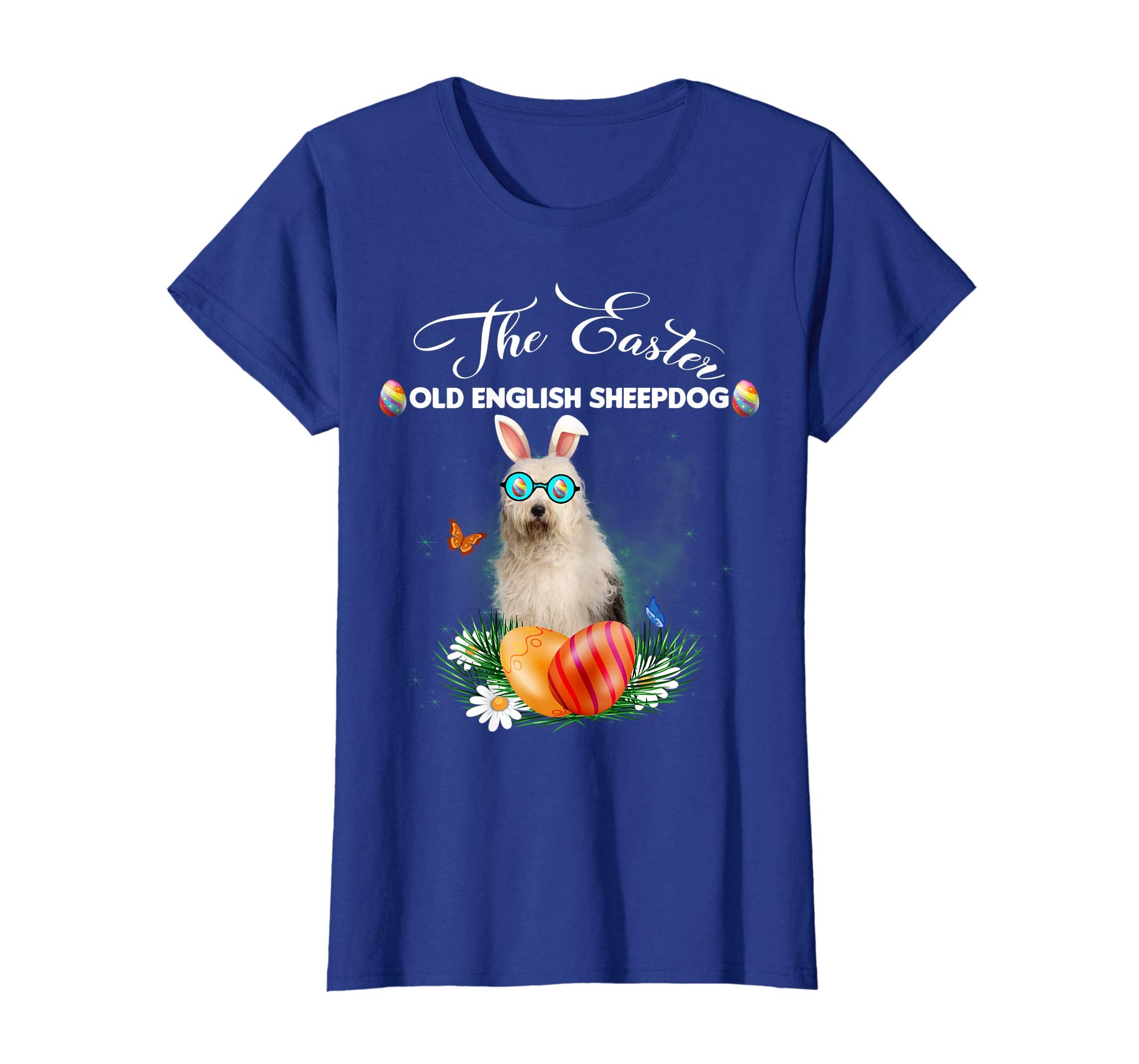 Old English Sheepdog Bunny Easter Day Dog Gifts T-Shirt