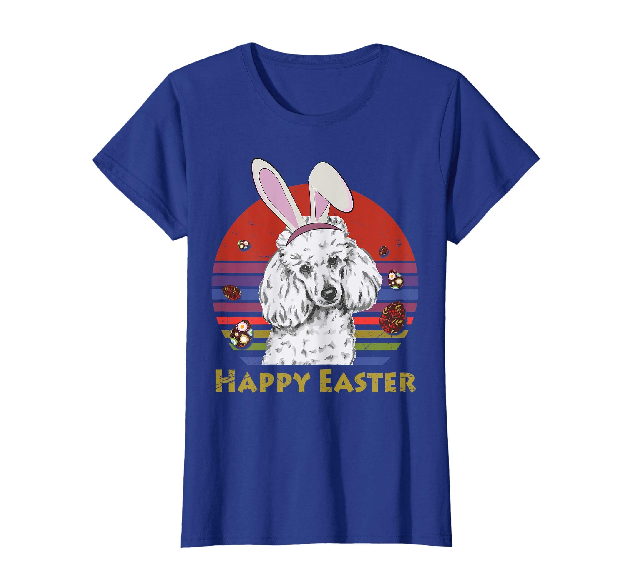 Poodle With Bunny Headband Happy Easter Tshirt Easter Gifts
