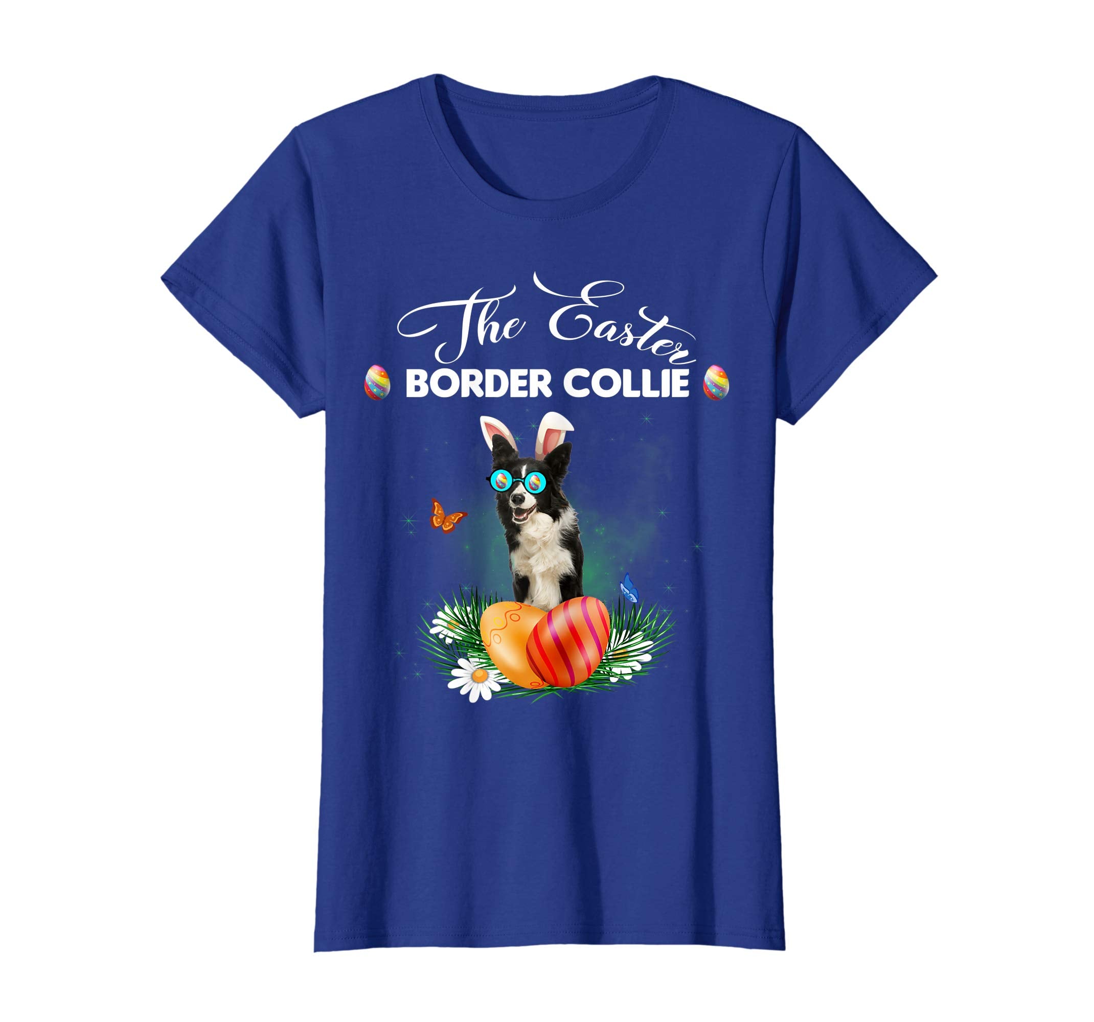 Border Collie Bunny Easter Day Dog Gifts T-Shirt