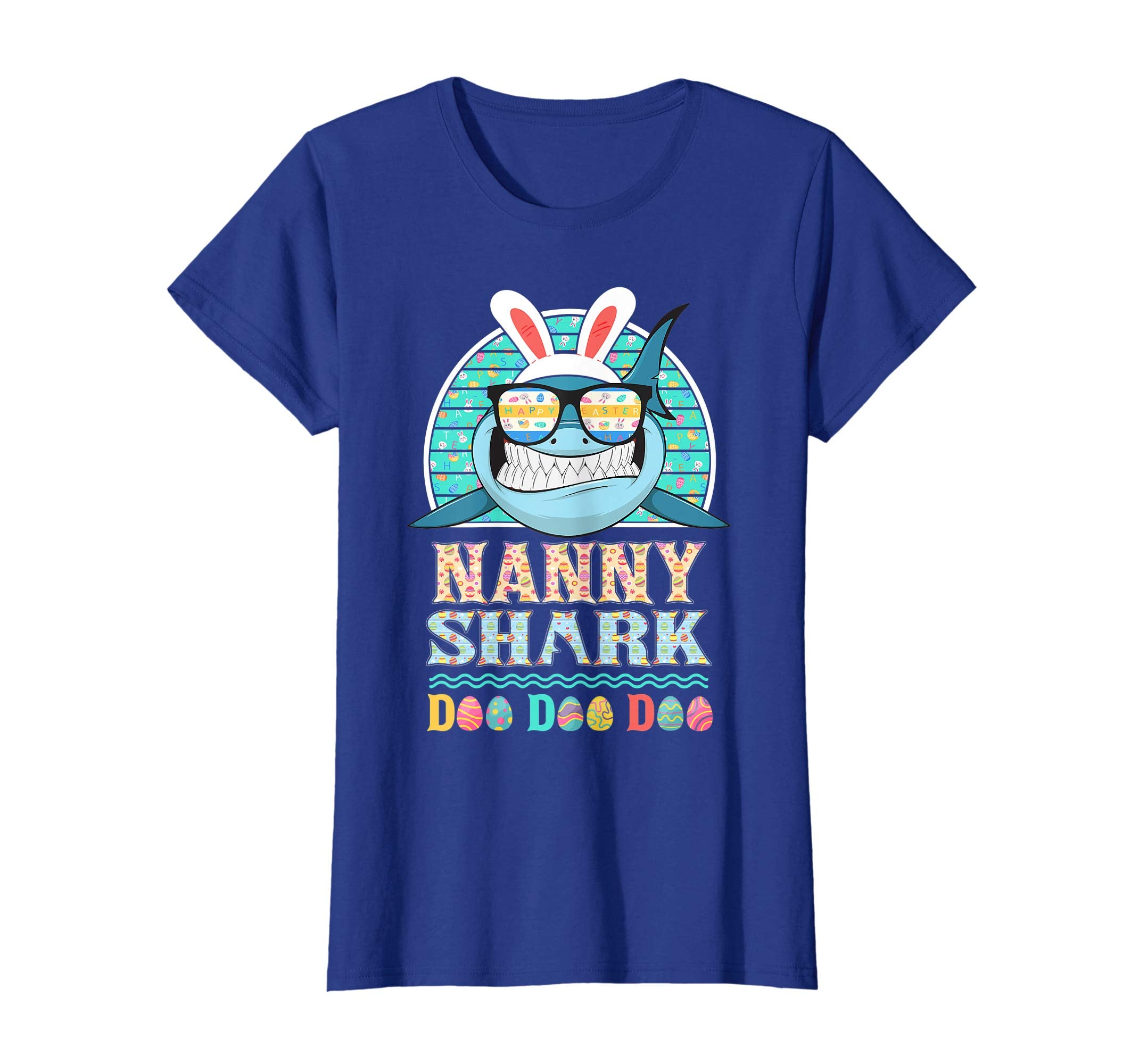 Funny Nanny Shark Happy Easter Day Gift Family Shirt