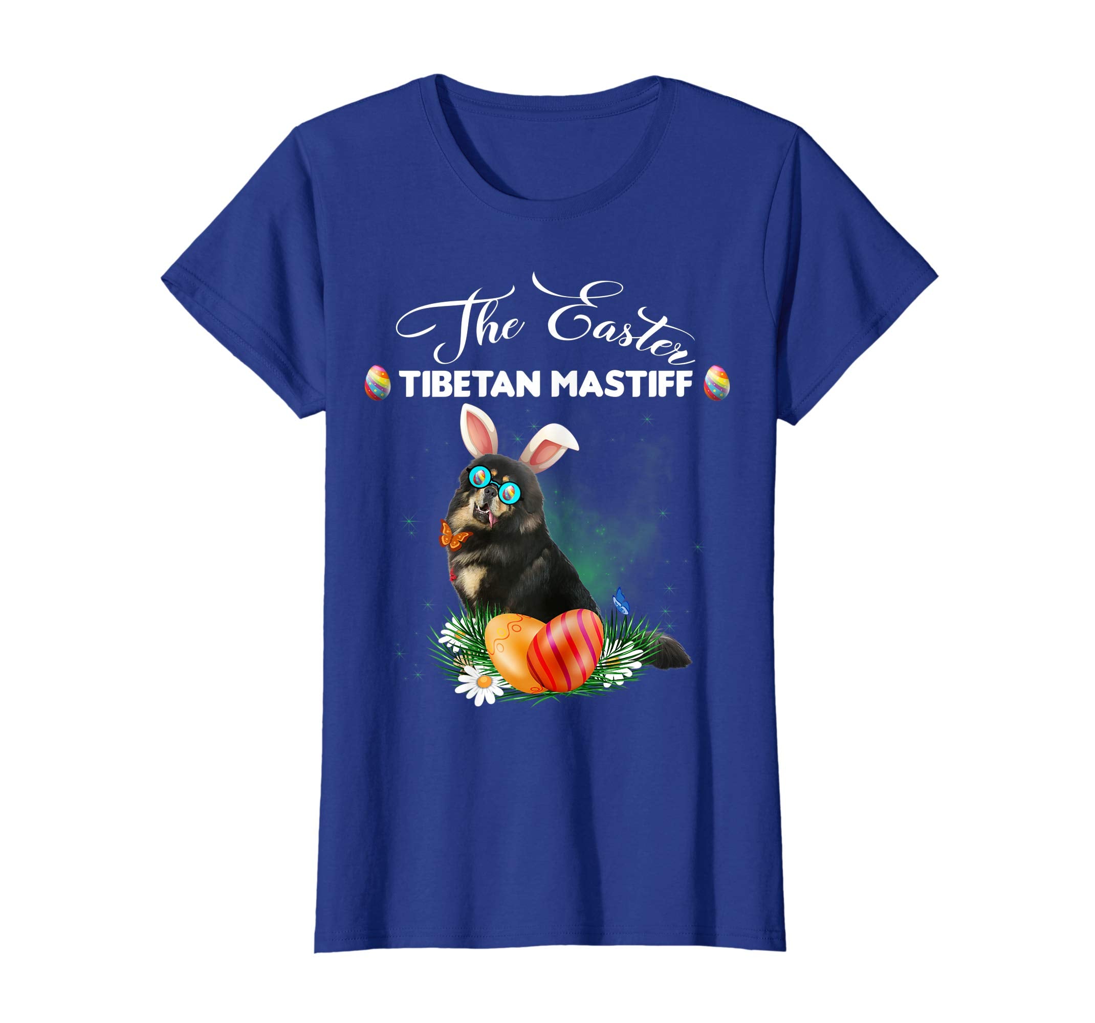 Tibetan Mastiff Bunny Easter Day Dog Gifts T-Shirt