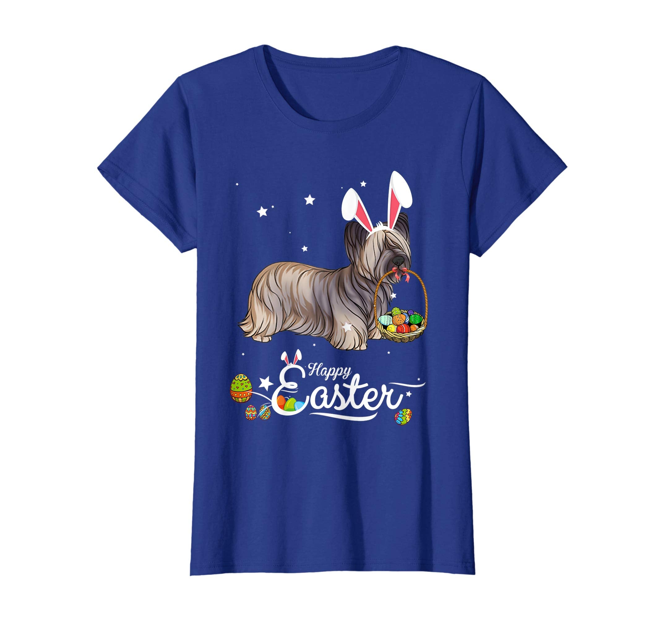 Skye Terrier Dog With Bunny Hat Easter Costume T Shirt