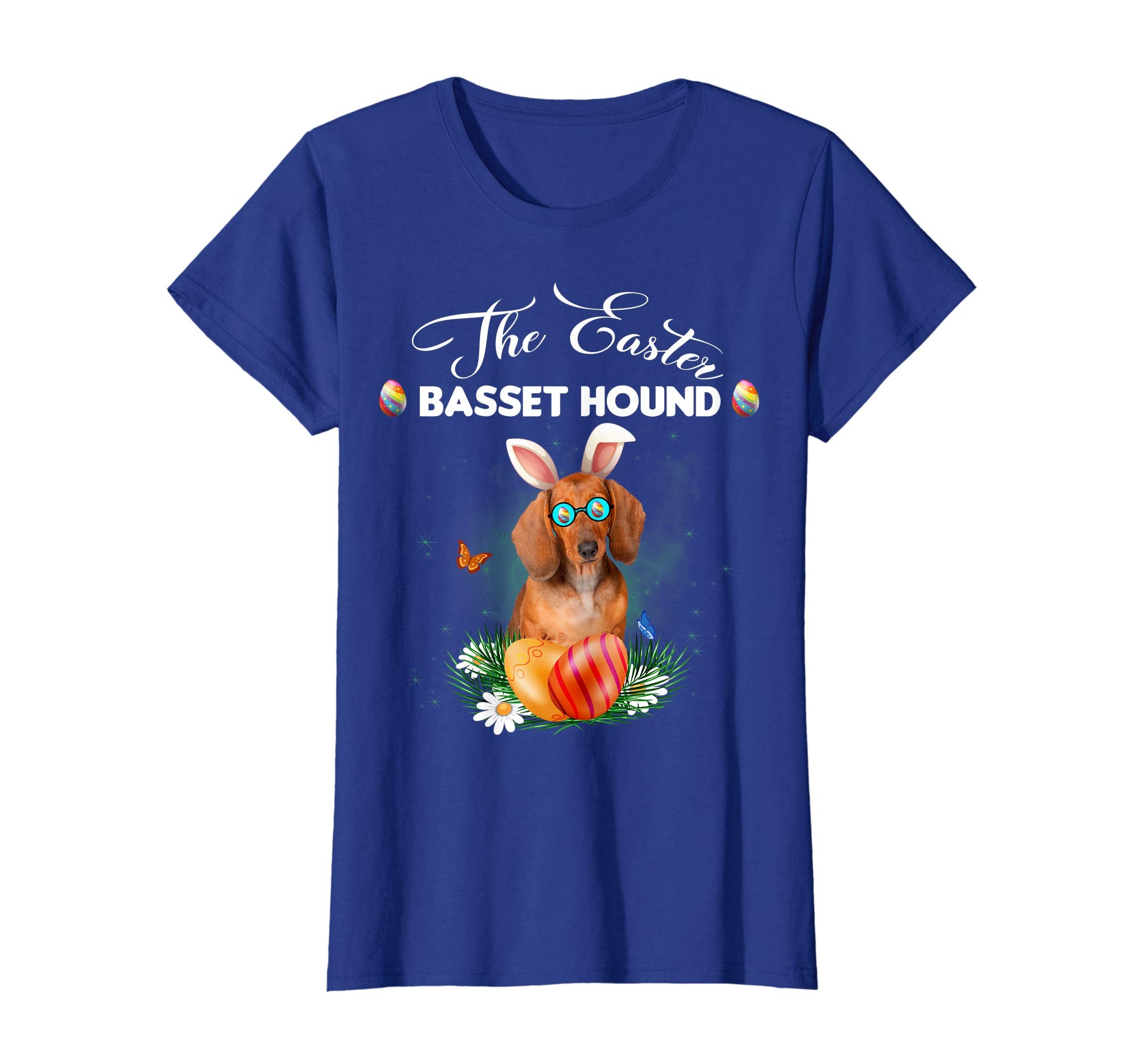 Basset Hound Bunny Easter Day Dog Gifts T-Shirt