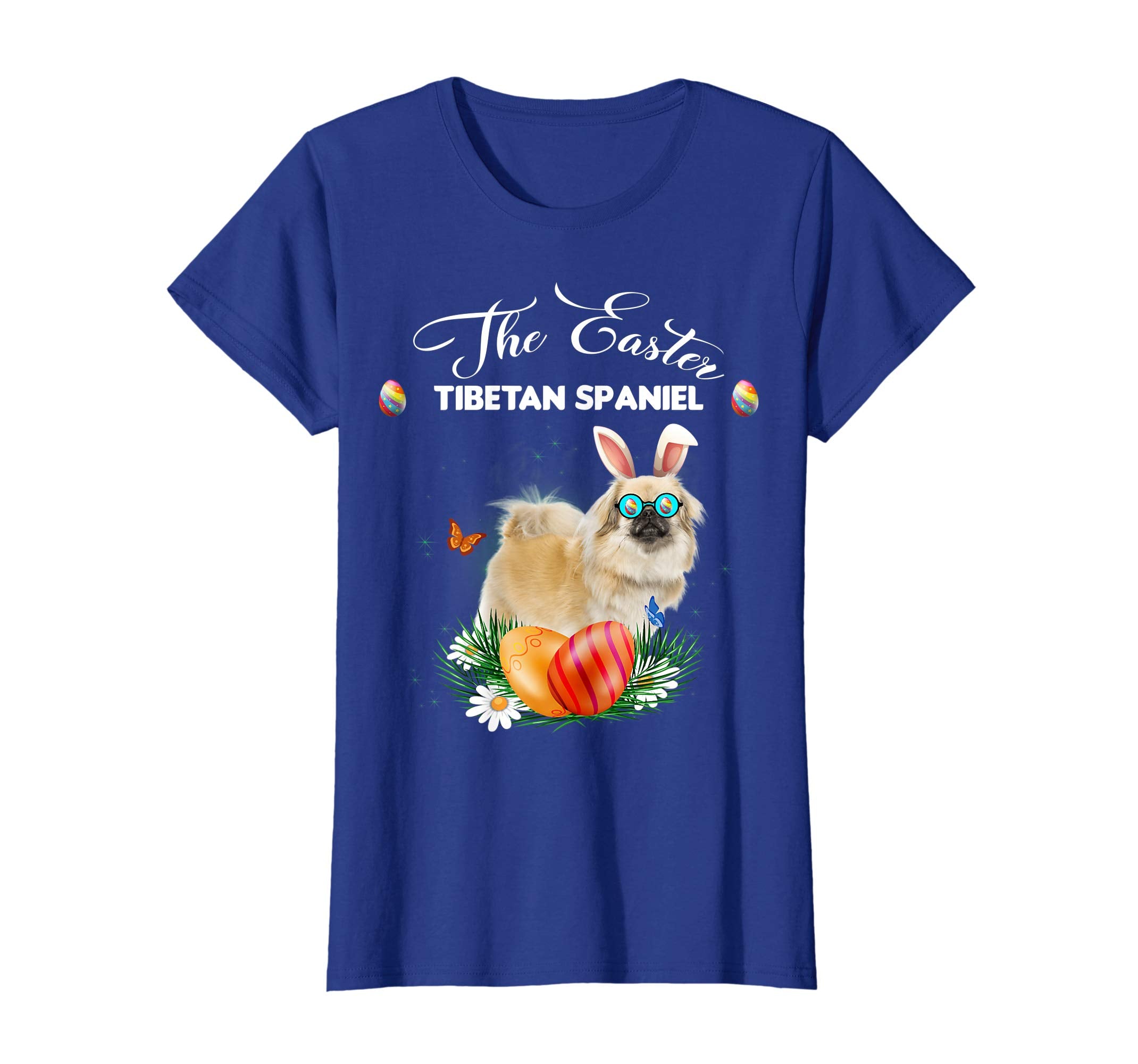 Tibetan Spaniel Bunny Easter Day Dog Gifts T-Shirt