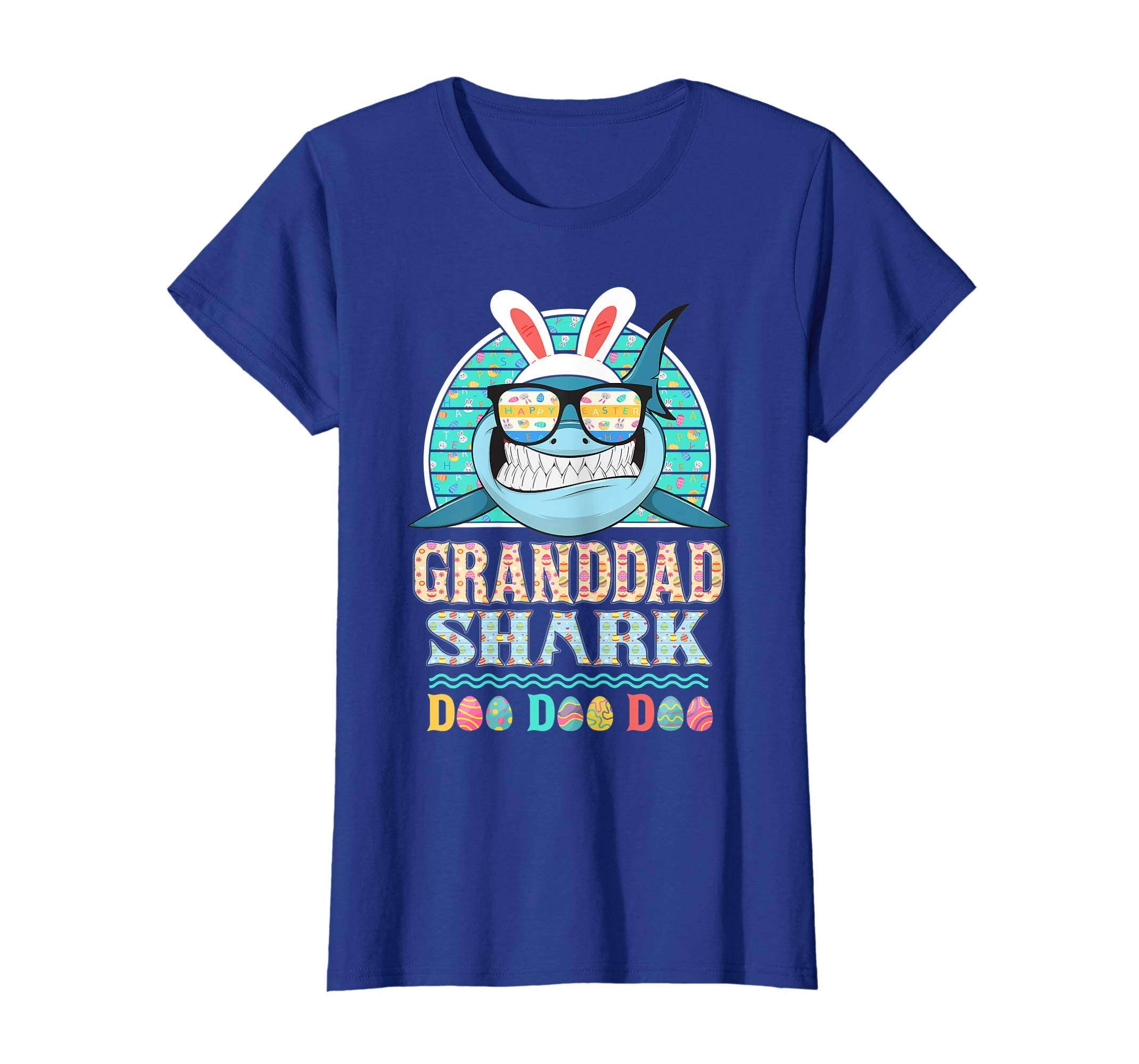 Funny Granddad Shark Happy Easter Day Gift Family Shirt