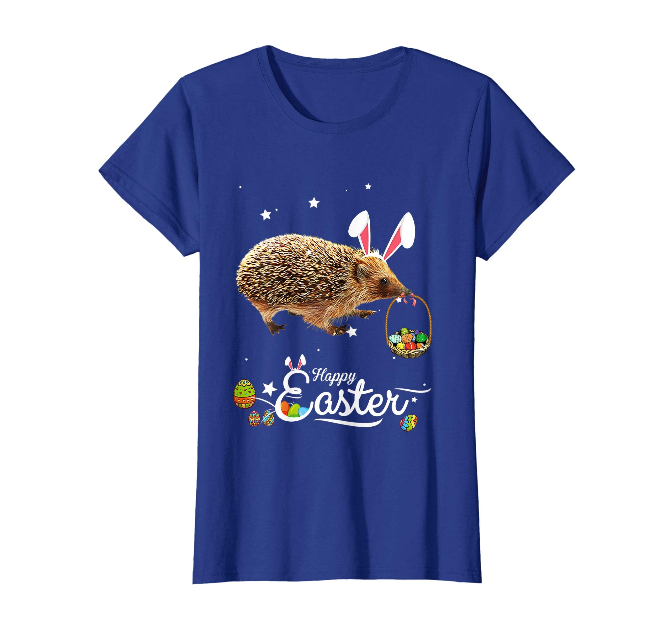 Cute Easter Hedgehog with Bunny Ears and Eggs T Shirt