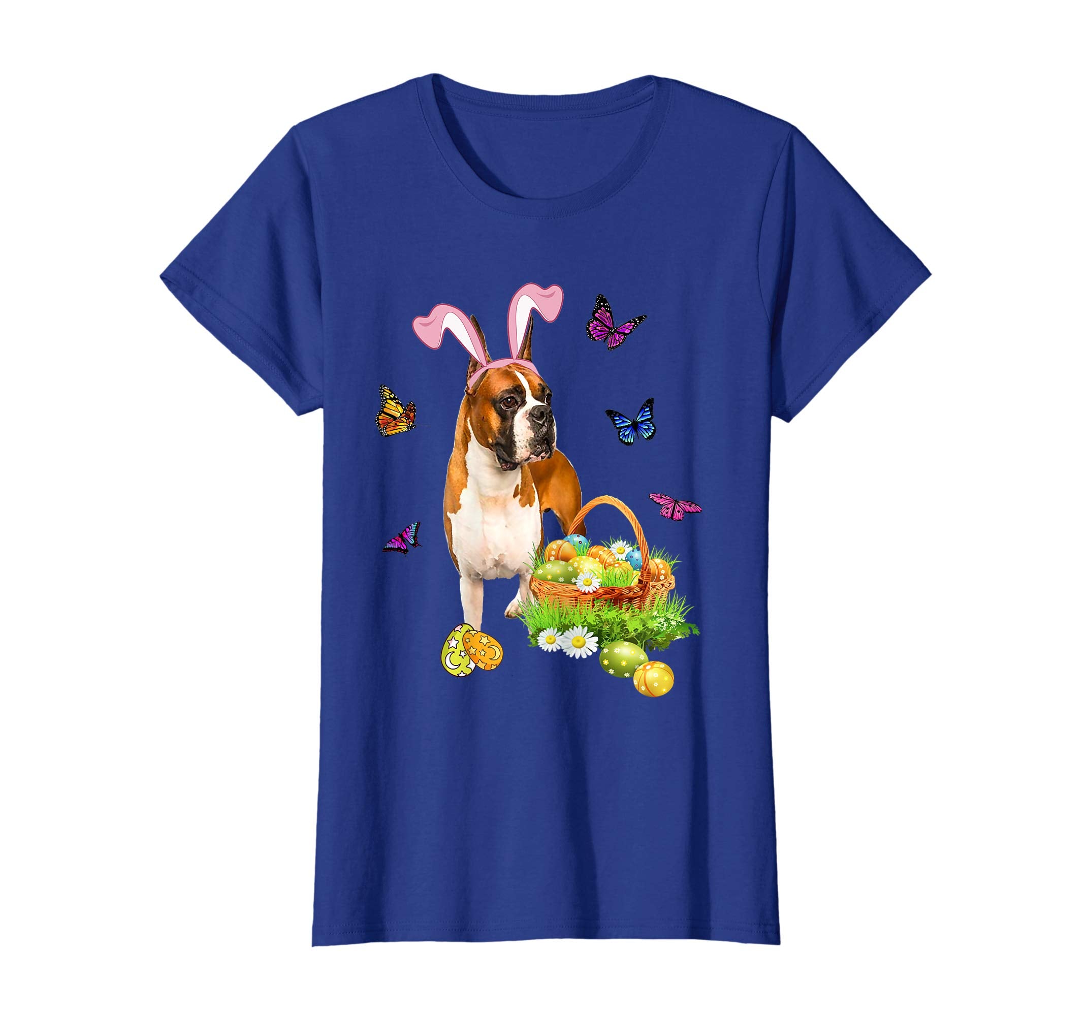 Boxer Bunny Hat Rabbit Easter Eggs T-Shirt