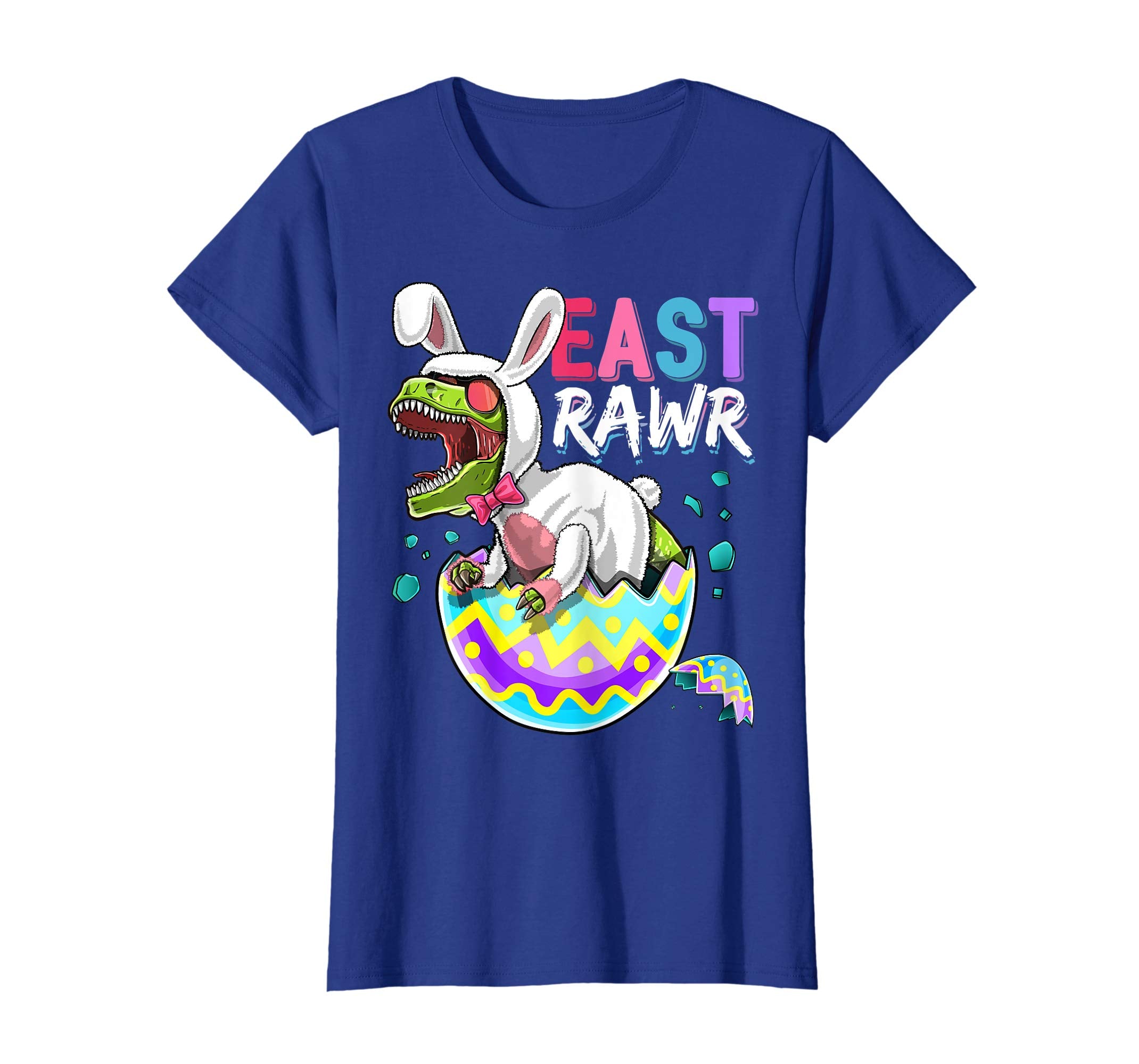 Happy Eastrawr T Rex Dinosaur Easter Bunny Egg Shirt Kids