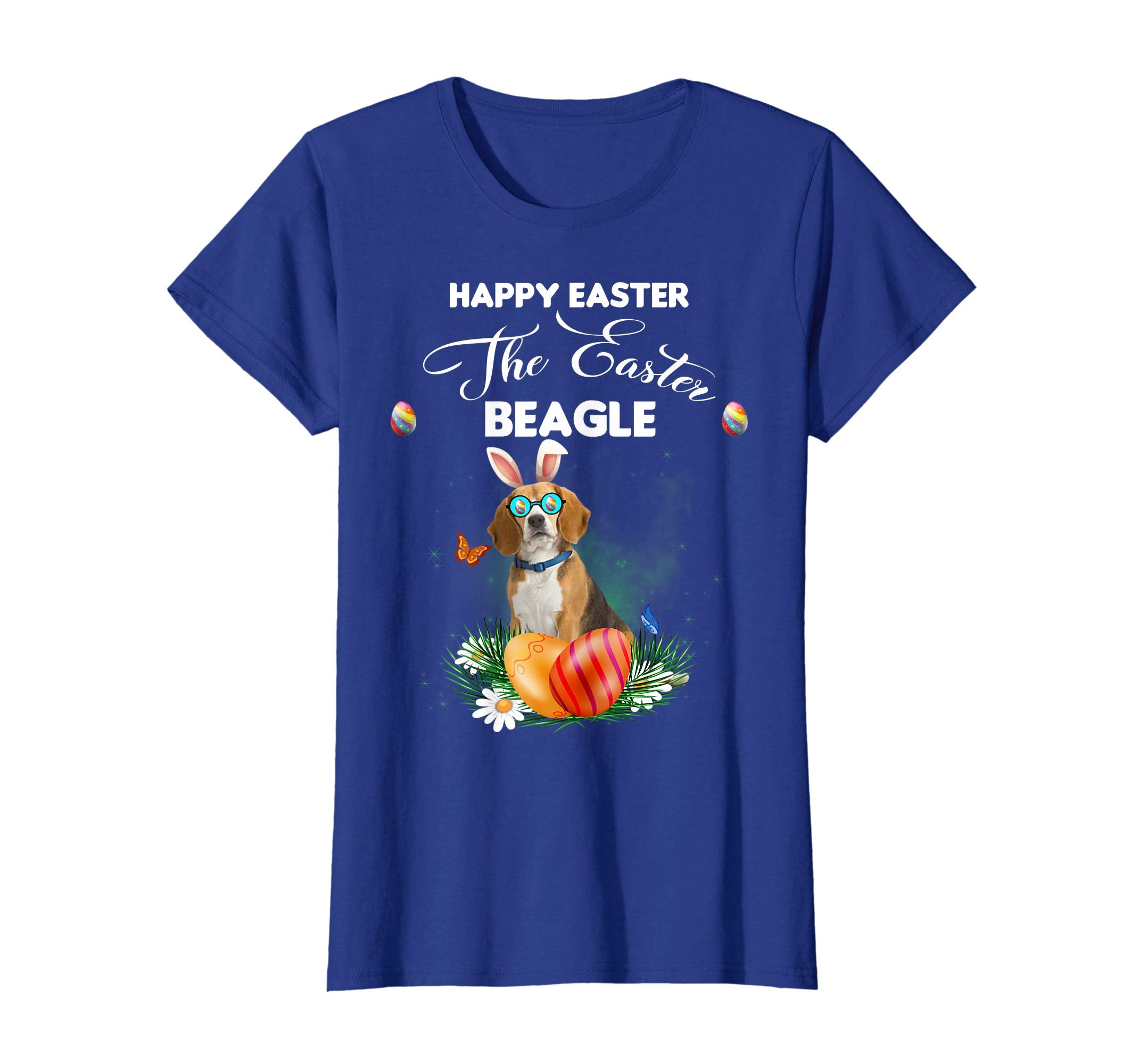 Beagle Dog Sunglass Bunny Happy Easter Day Tshirt