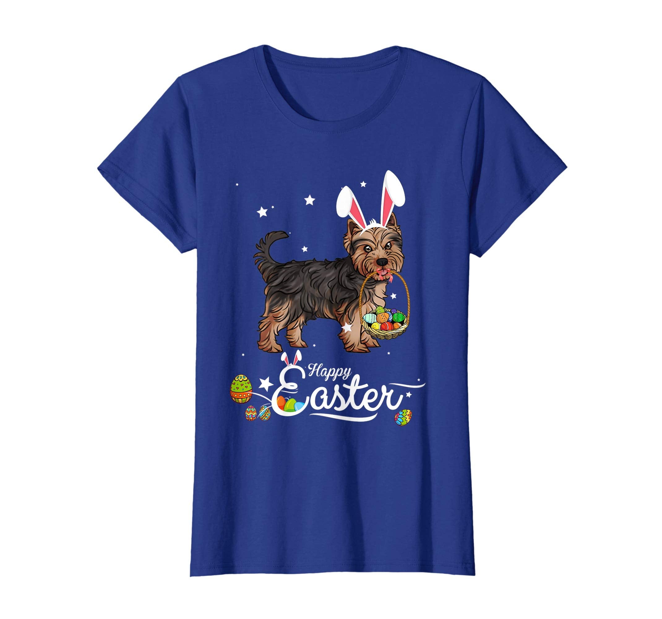 Yorkshire Terrier Dog With Bunny Hat Easter Costume T Shirt