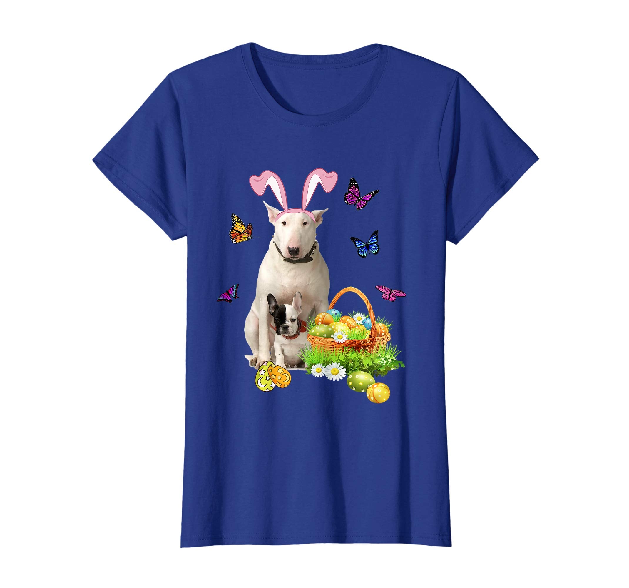 Bull Terrier Bunny Hat Rabbit Easter Eggs T-Shirt
