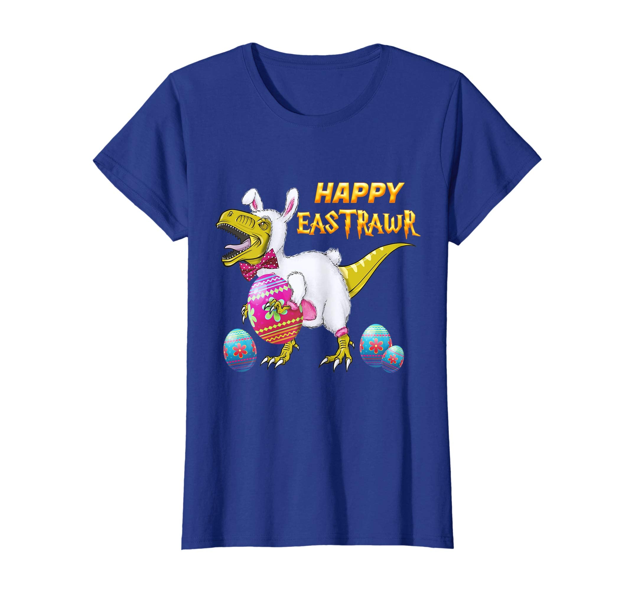 Happy Eastrawr T Rex Dinosaur Easter Bunny Egg Shirt Kids